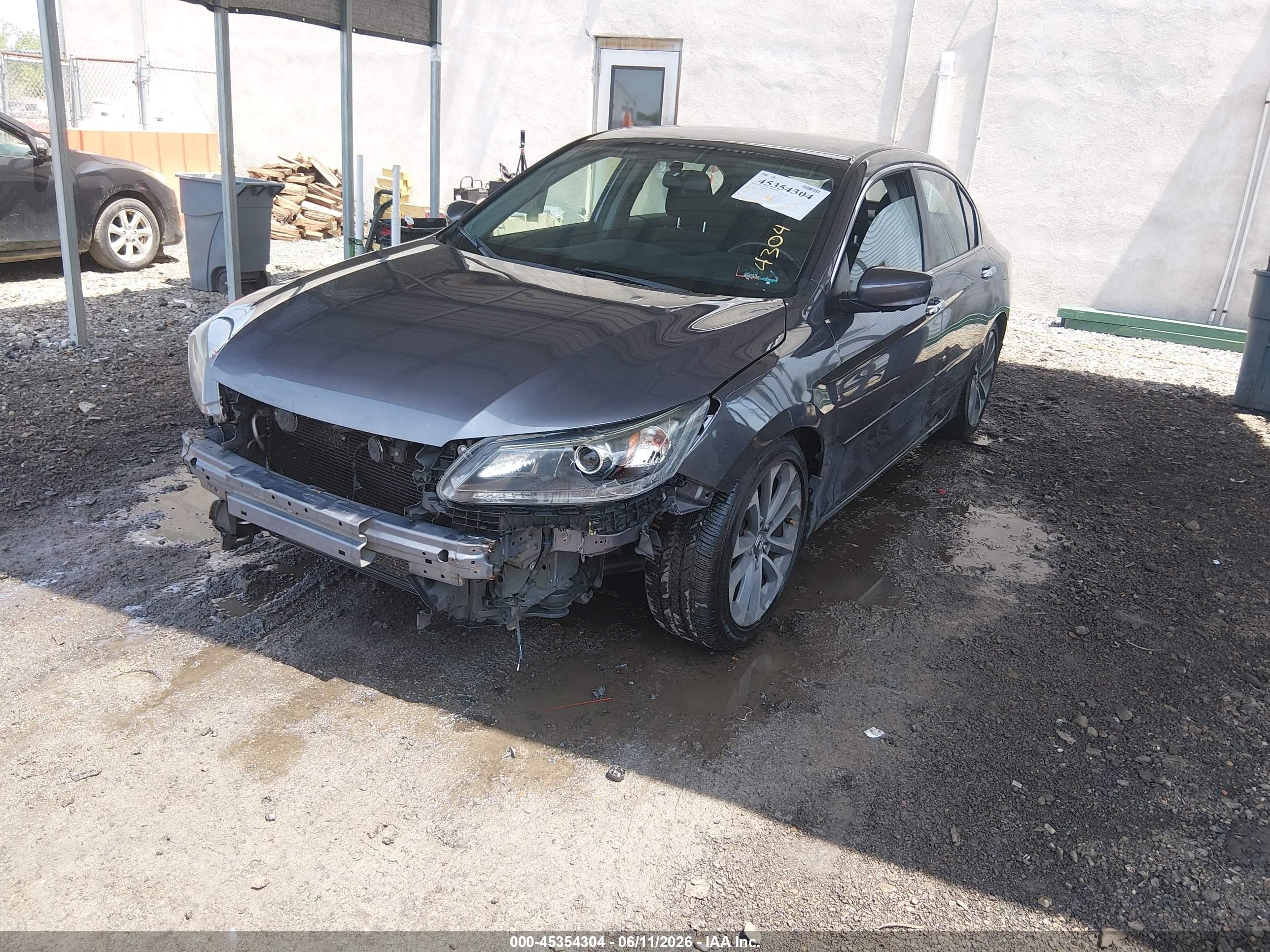 2015 Honda Accord Sport Gray vin: 1HGCR2F50FA072290