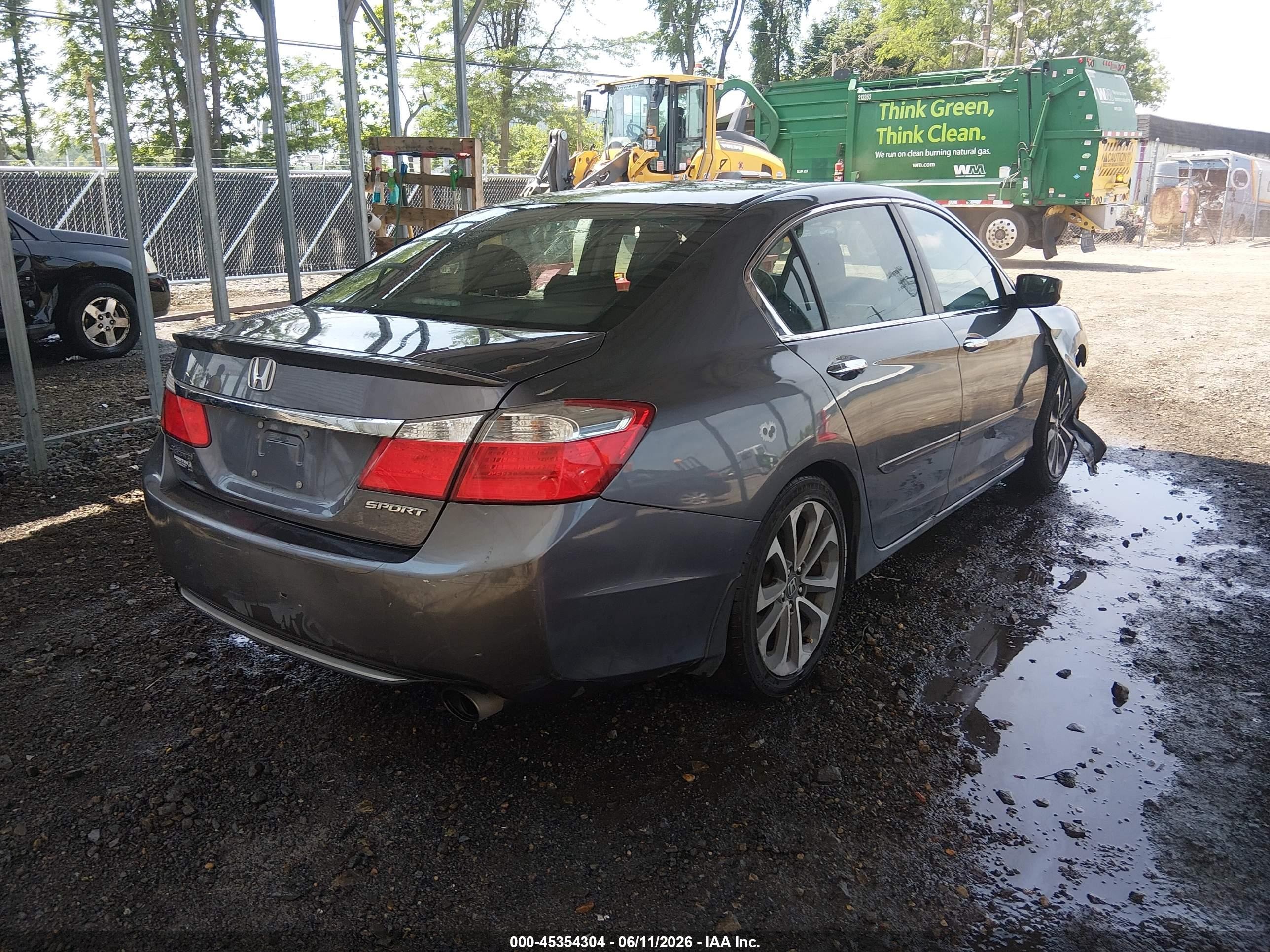 2015 Honda Accord Sport Gray vin: 1HGCR2F50FA072290