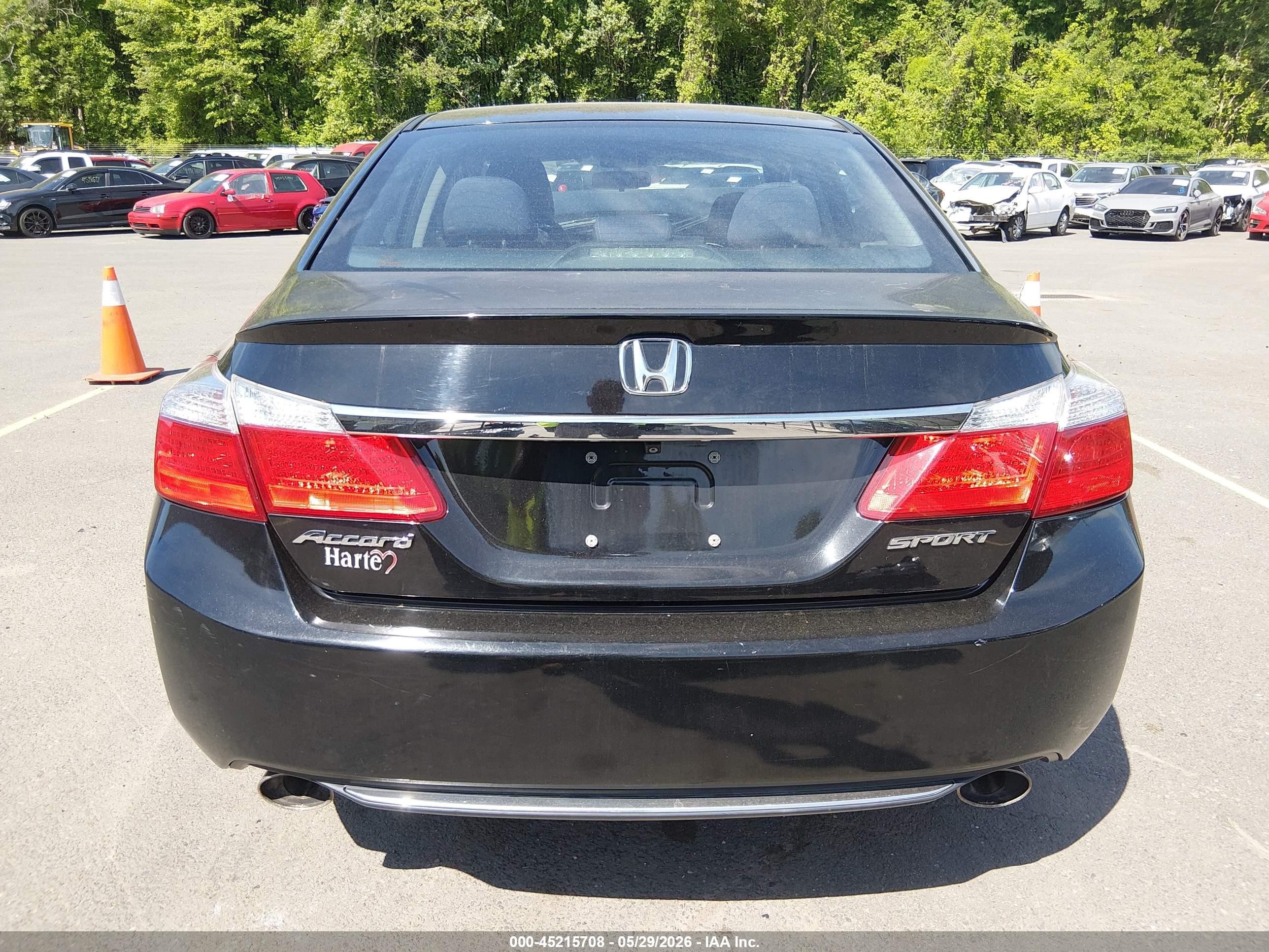 2015 Honda Accord Sport Black vin: 1HGCR2F50FA165696