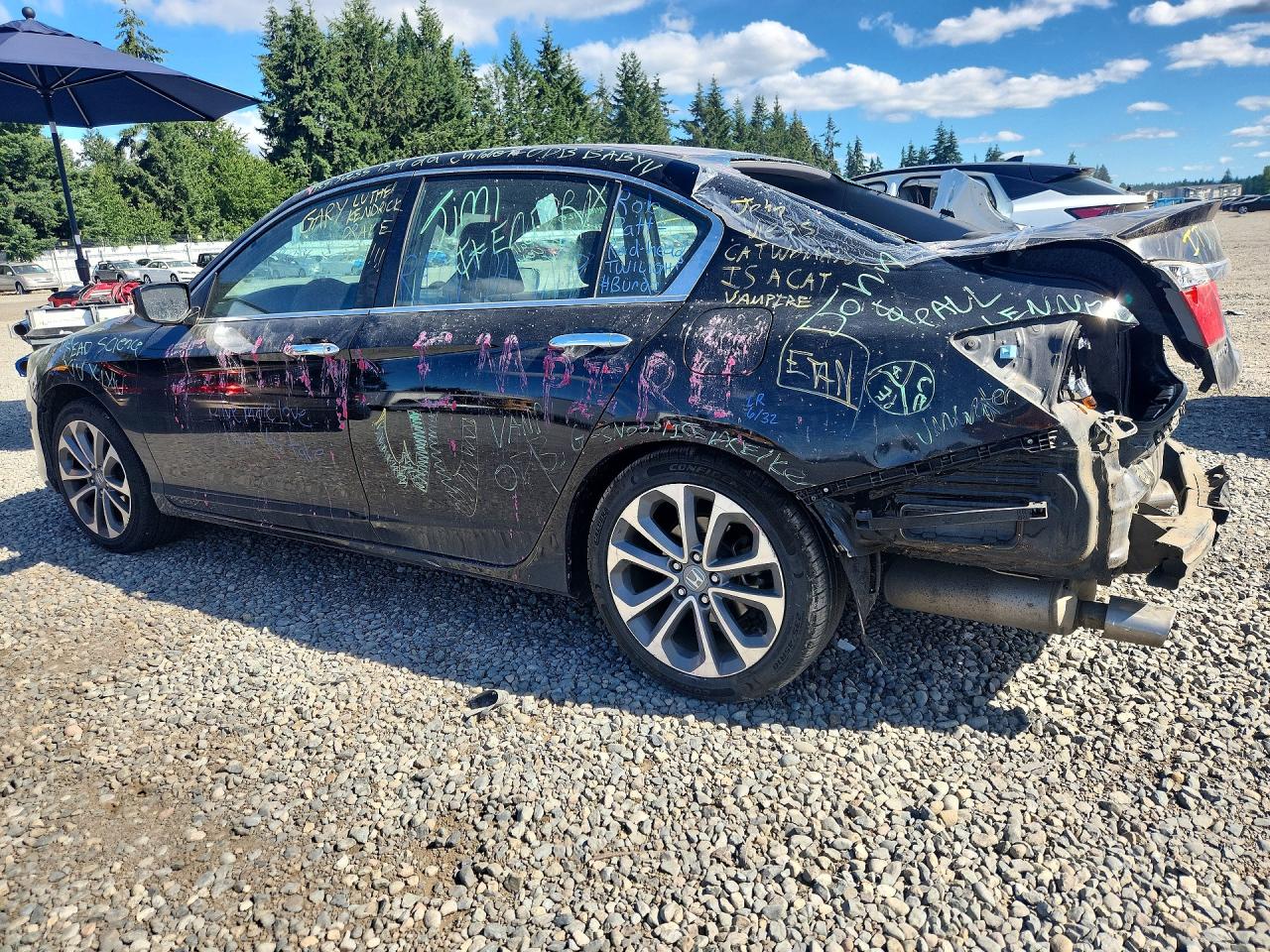 2015 Honda Accord Sport Black vin: 1HGCR2F50FA228585