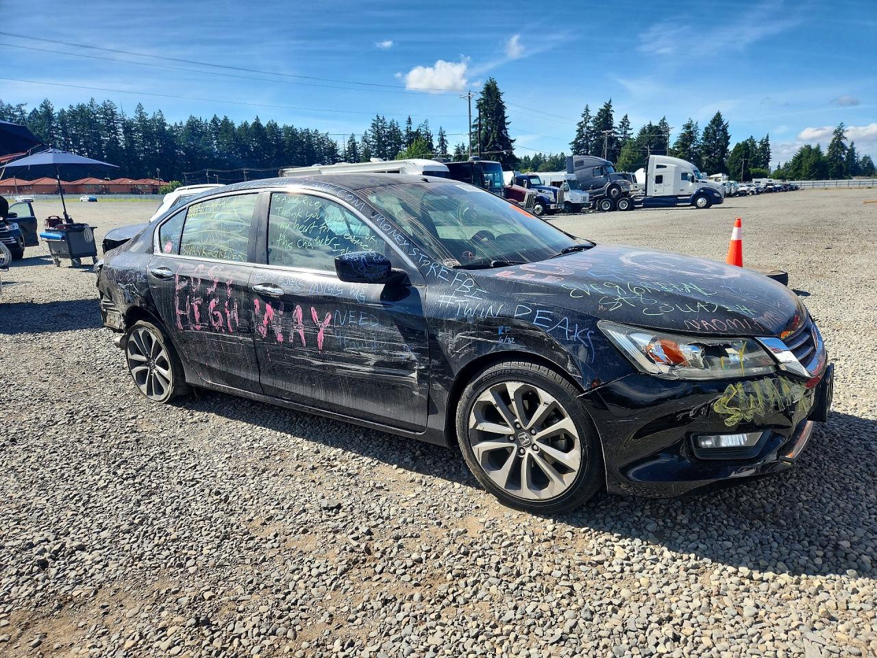 2015 Honda Accord Sport Black vin: 1HGCR2F50FA228585