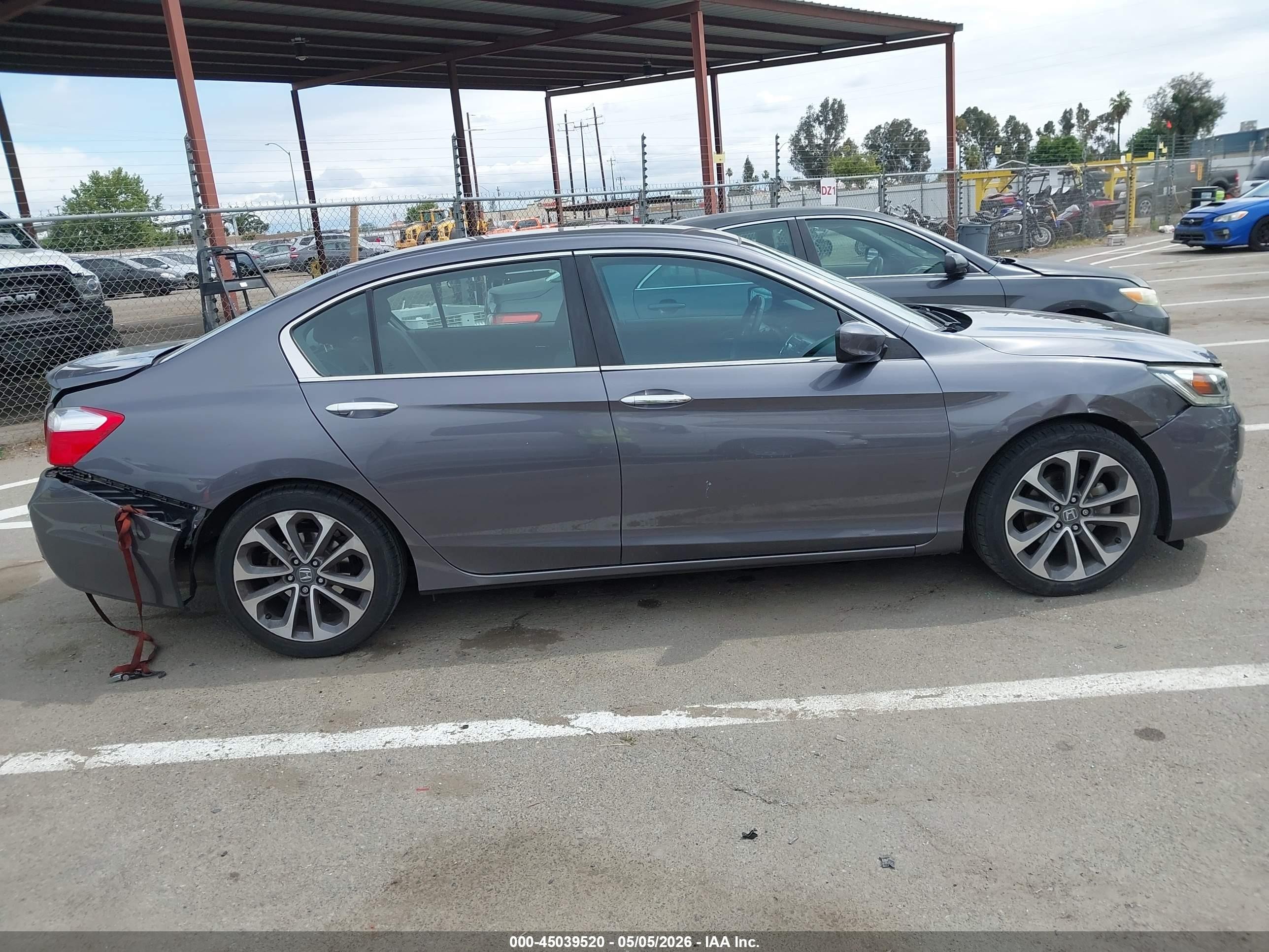 2015 Honda Accord Sport Gray vin: 1HGCR2F50FA229316