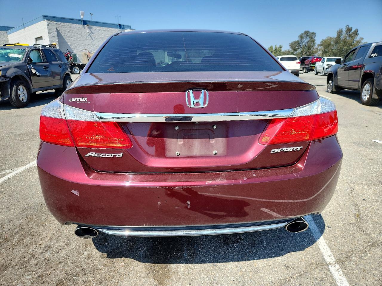 2015 Honda Accord Sport Burgundy vin: 1HGCR2F50FA231406