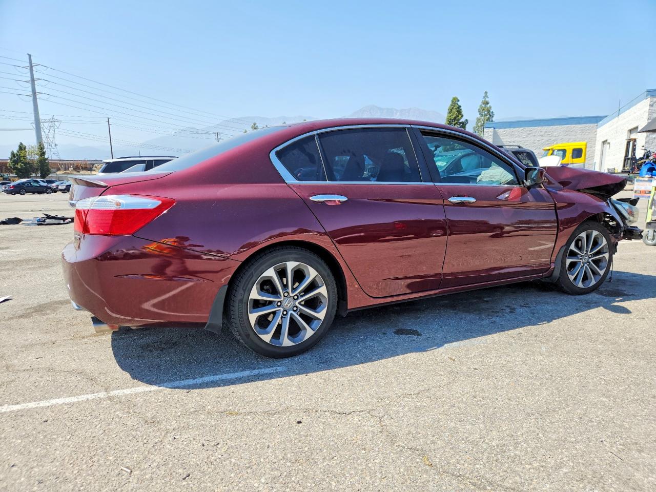 2015 Honda Accord Sport Burgundy vin: 1HGCR2F50FA231406