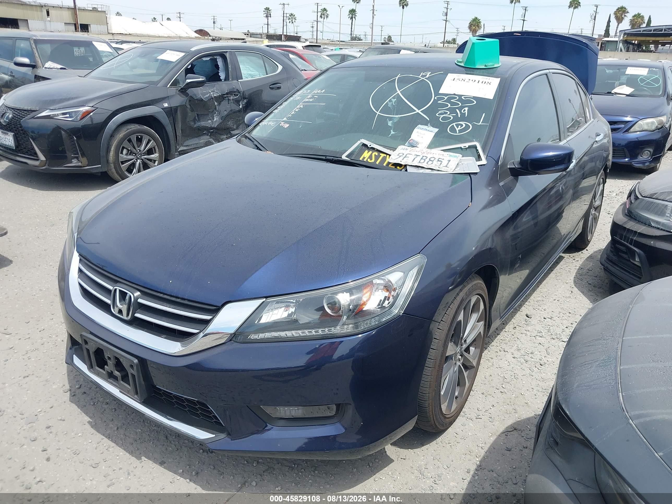 2015 Honda Accord Sport Blue vin: 1HGCR2F50FA251073