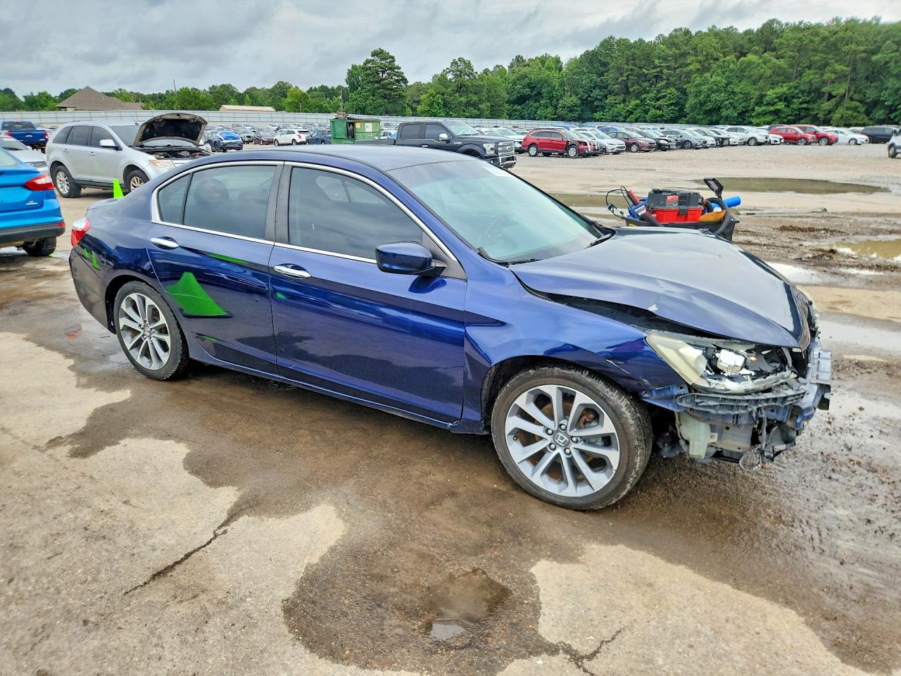 2015 Honda Accord Sport Blue vin: 1HGCR2F50FA251106