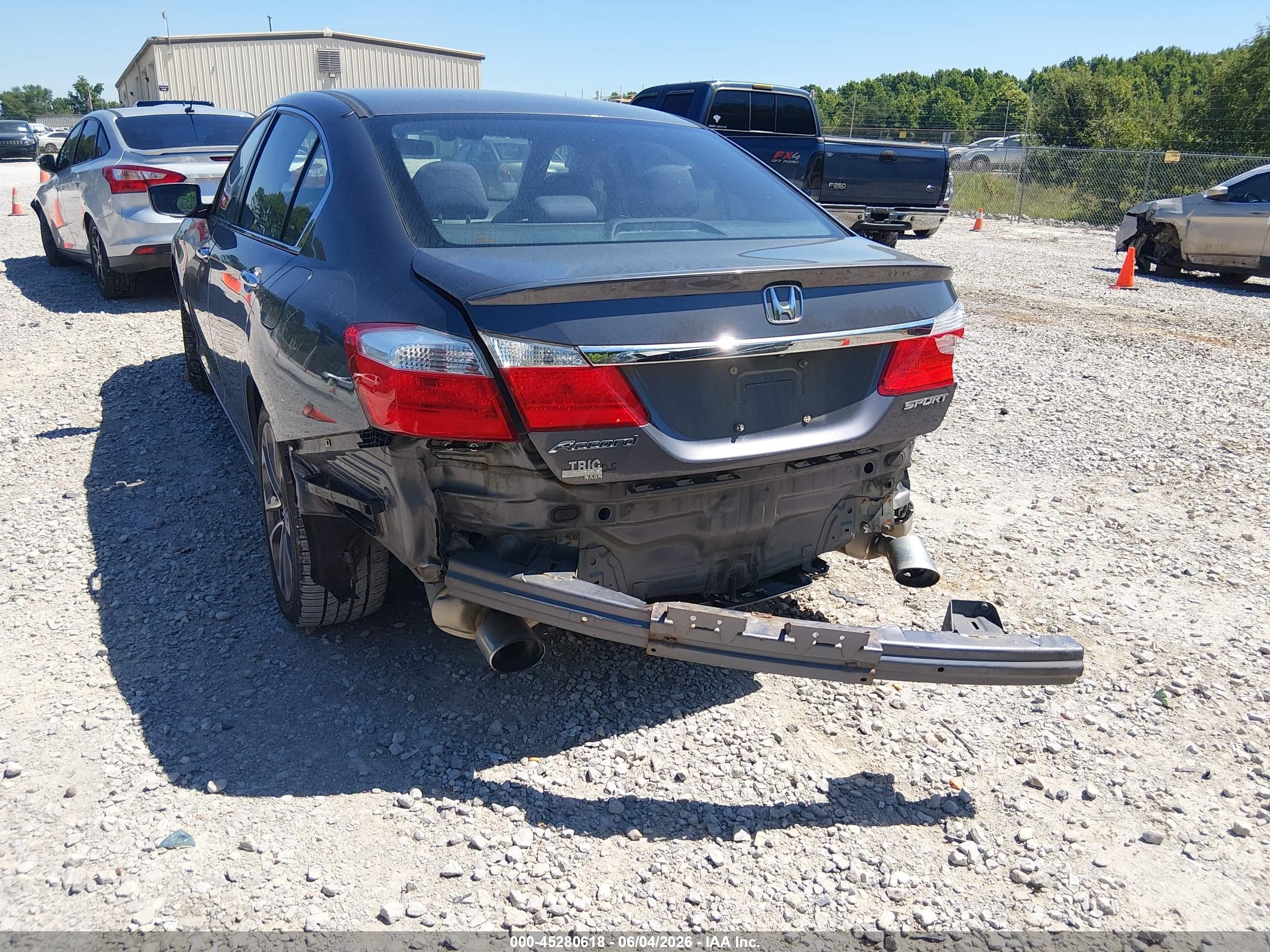 2015 Honda Accord Sport Серый vin: 1HGCR2F50FA270884
