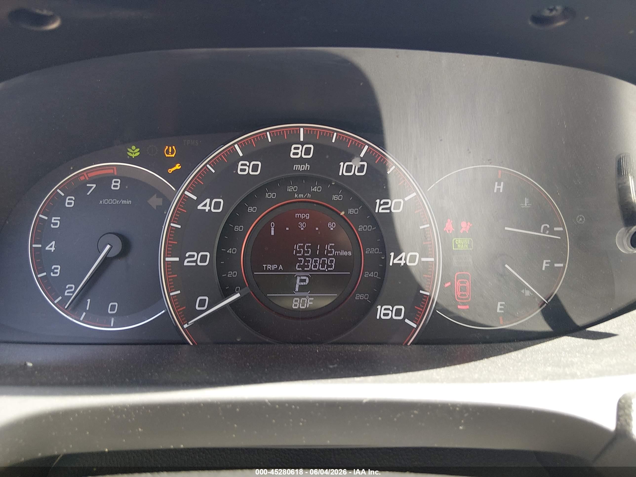 2015 Honda Accord Sport Серый vin: 1HGCR2F50FA270884