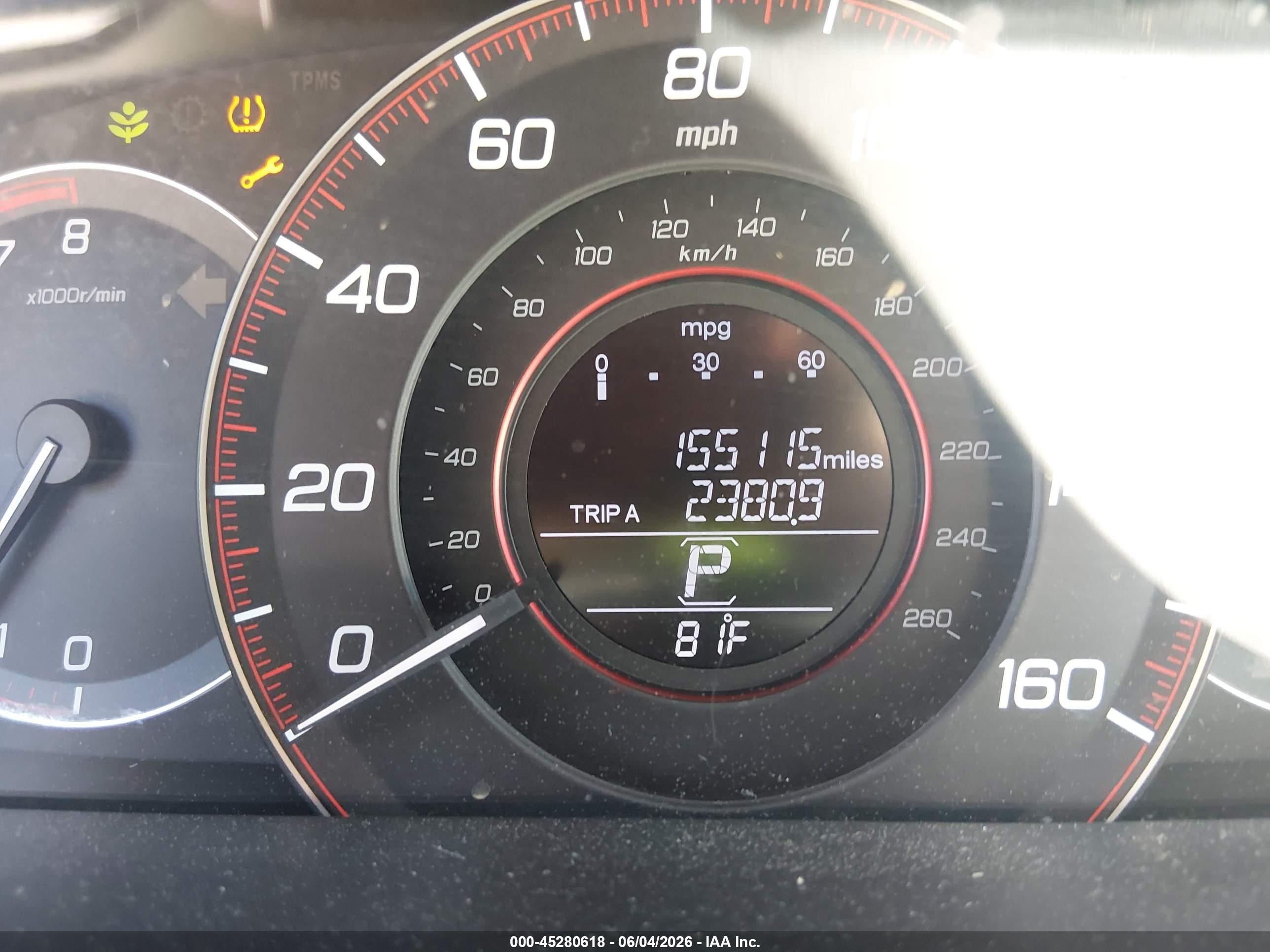 2015 Honda Accord Sport Серый vin: 1HGCR2F50FA270884