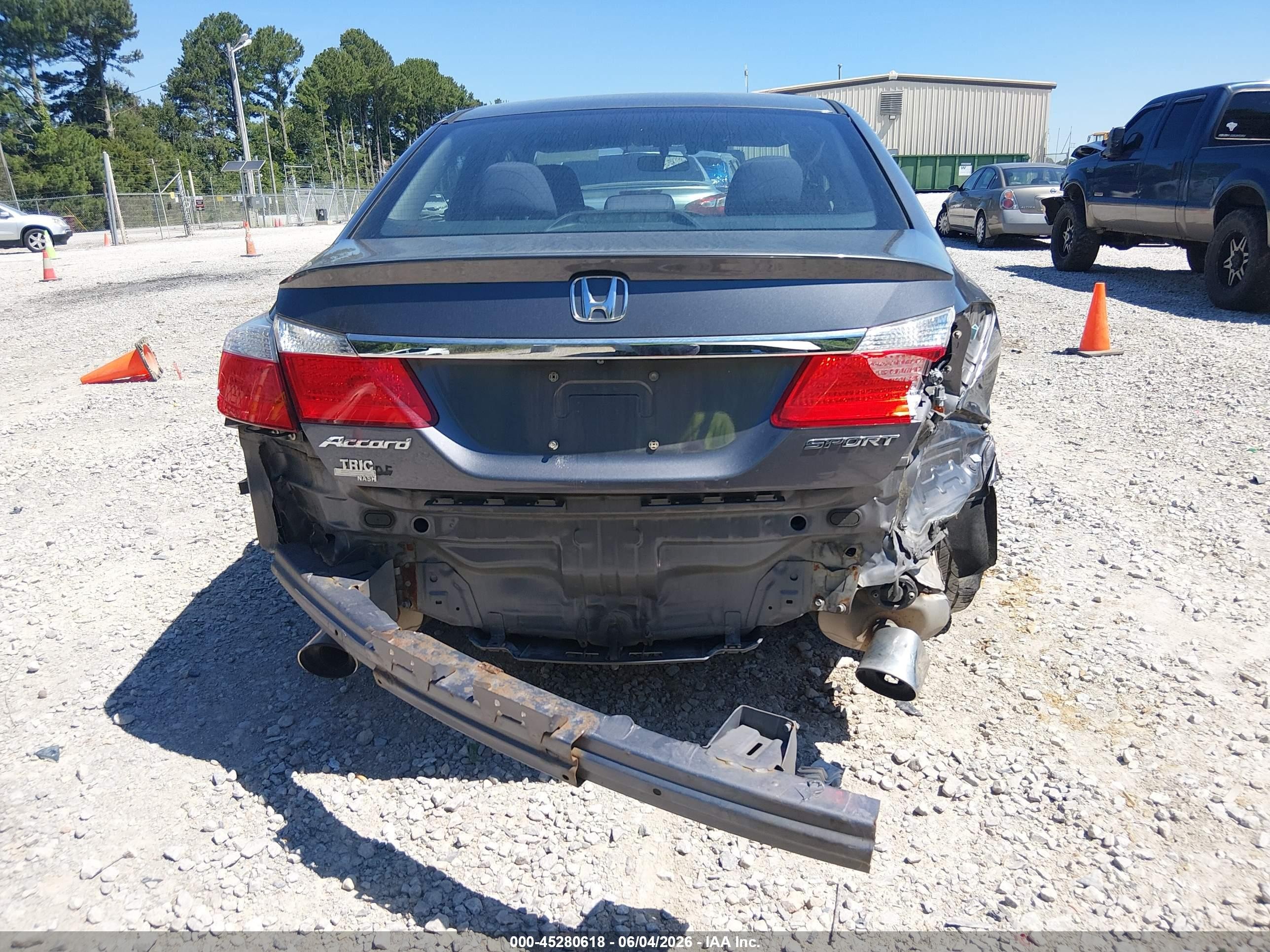 2015 Honda Accord Sport Серый vin: 1HGCR2F50FA270884
