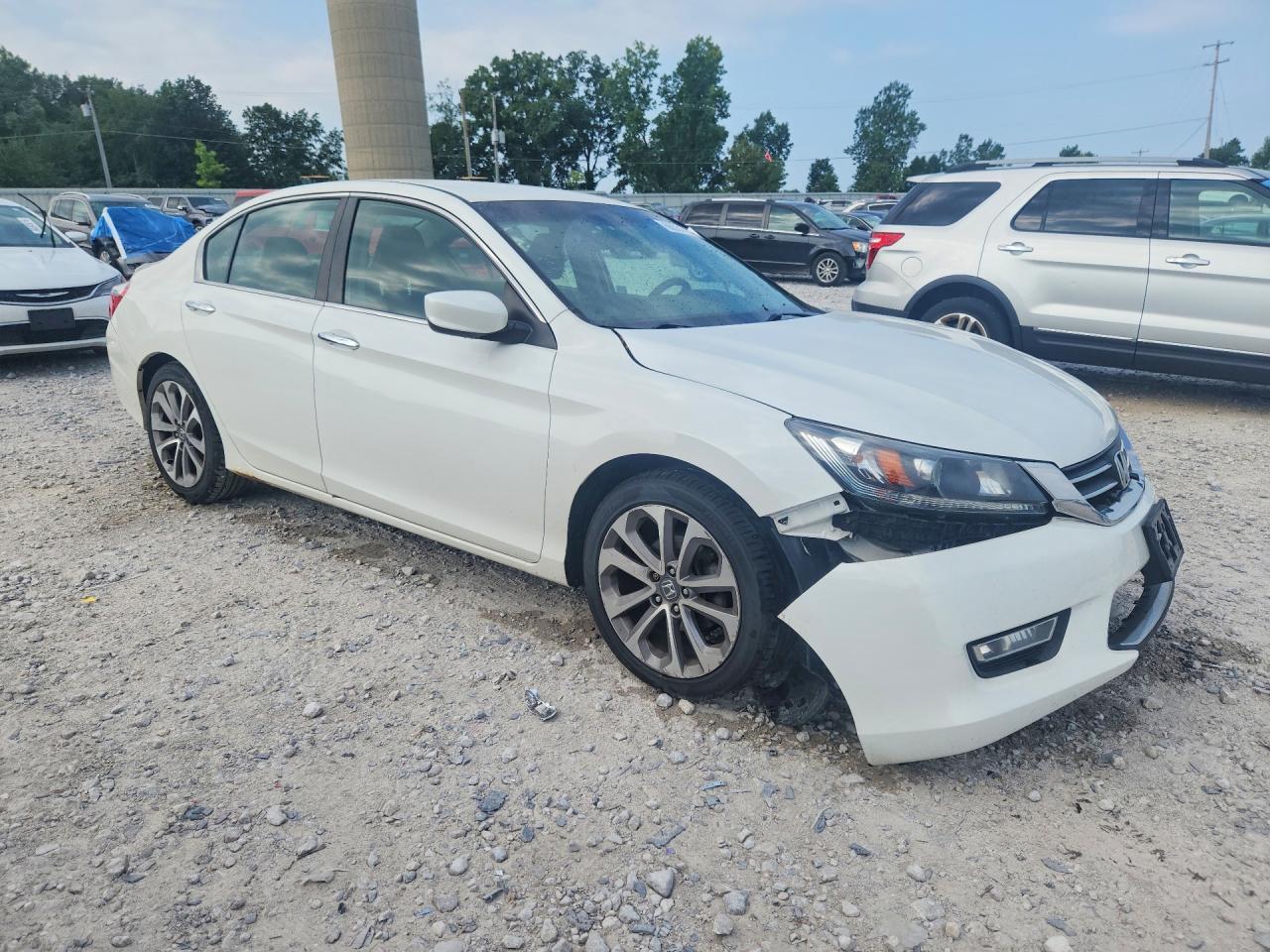 2013 Honda Accord Sport White vin: 1HGCR2F51DA032023