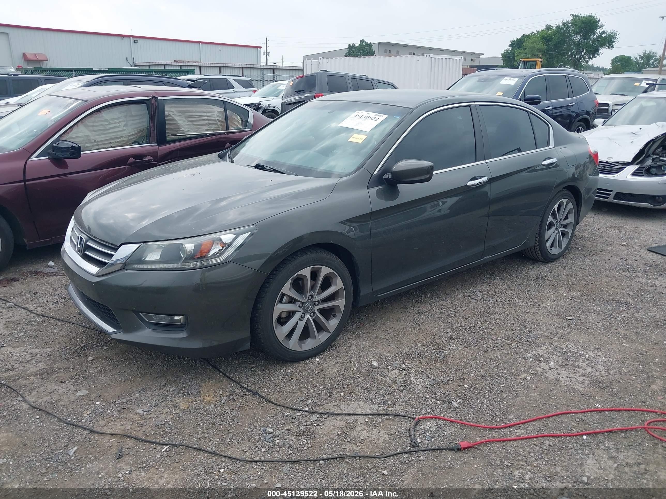 2013 Honda Accord Sport Gray vin: 1HGCR2F51DA061182
