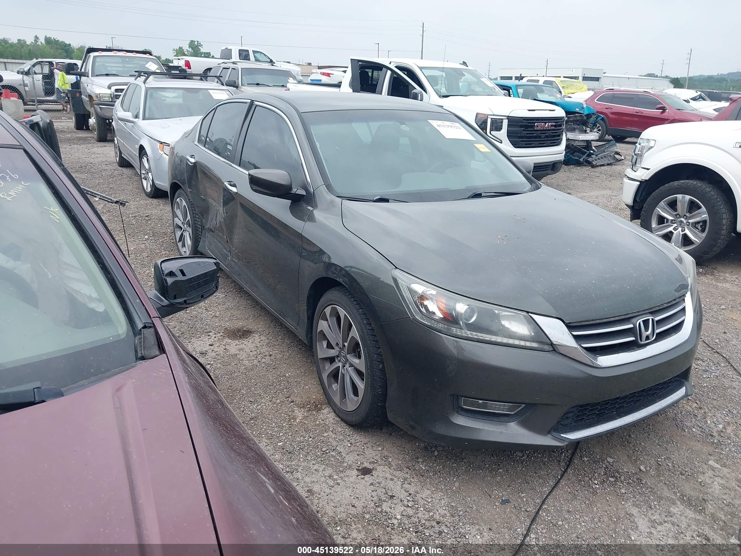 2013 Honda Accord Sport Gray vin: 1HGCR2F51DA061182