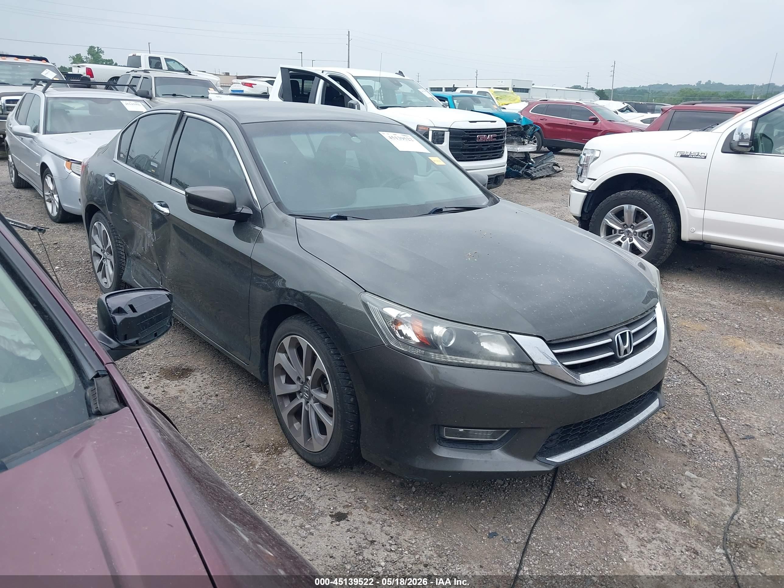 2013 Honda Accord Sport Gray vin: 1HGCR2F51DA061182