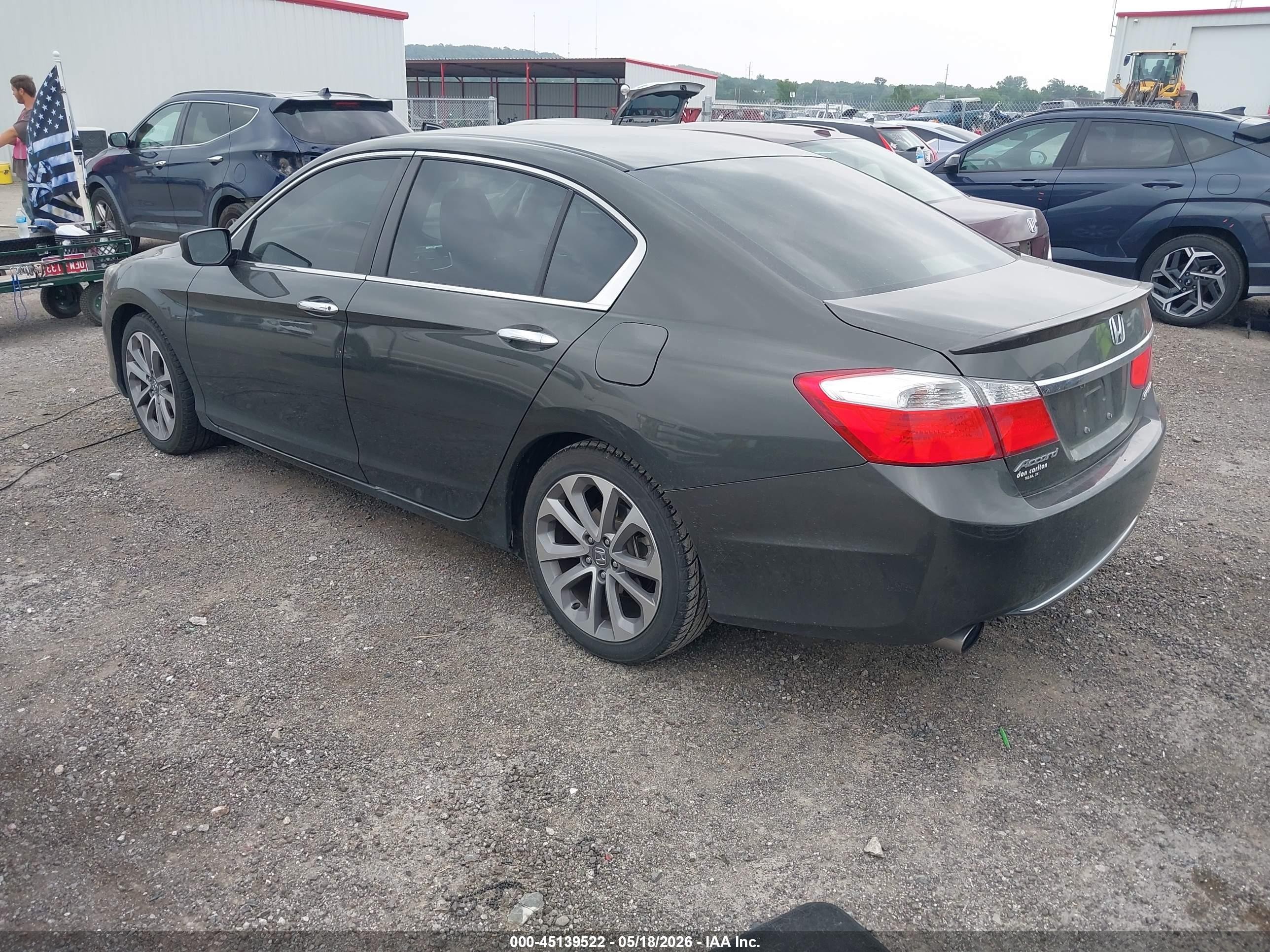 2013 Honda Accord Sport Gray vin: 1HGCR2F51DA061182