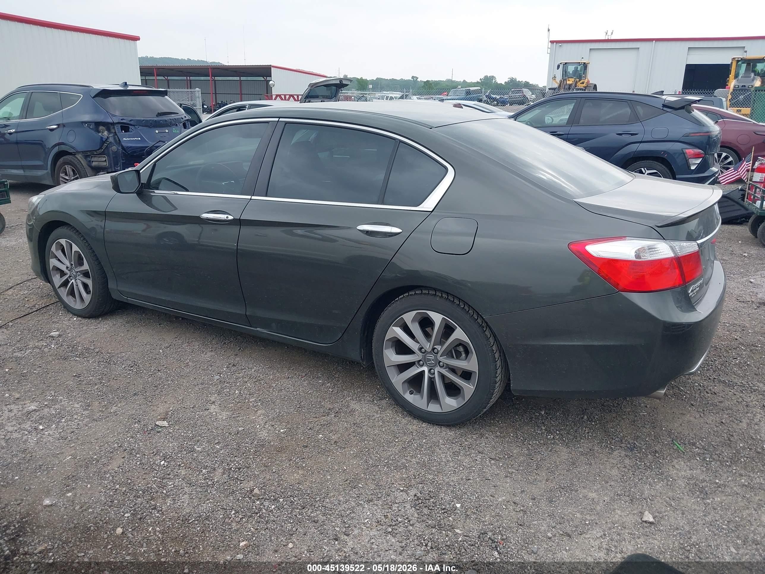 2013 Honda Accord Sport Gray vin: 1HGCR2F51DA061182