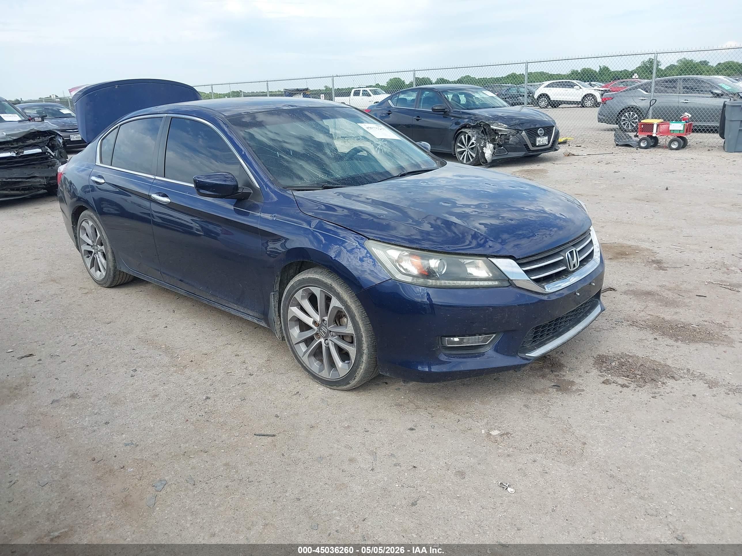 2013 Honda Accord Sport Dark Blue vin: 1HGCR2F51DA081786