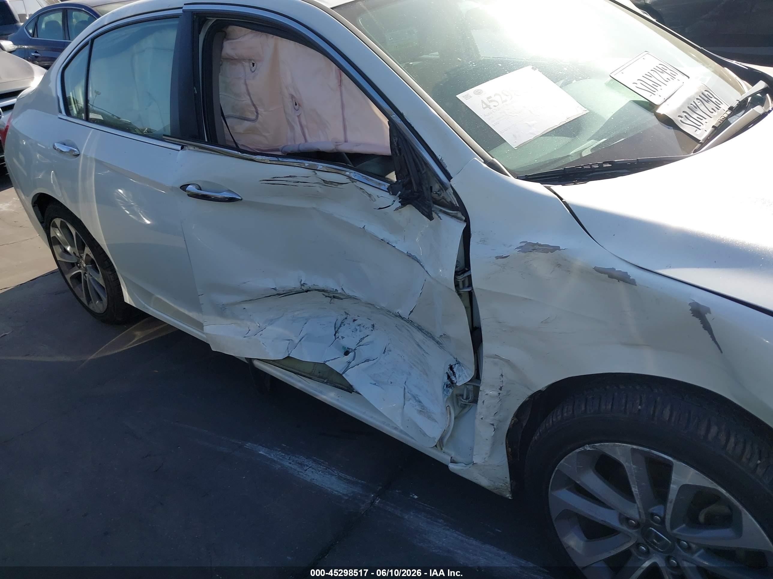 2013 Honda Accord Sport White vin: 1HGCR2F51DA215342