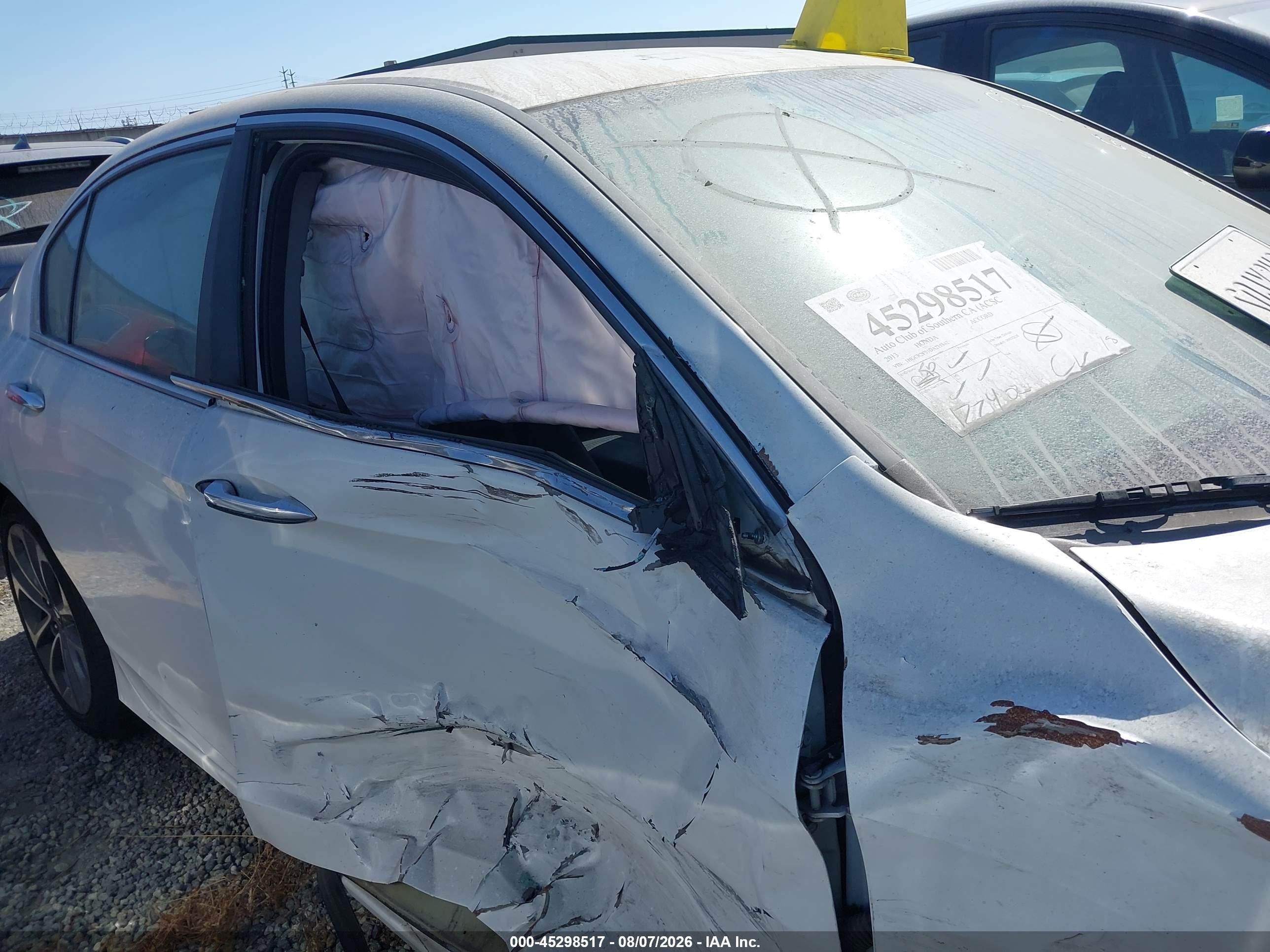 2013 Honda Accord Sport White vin: 1HGCR2F51DA215342