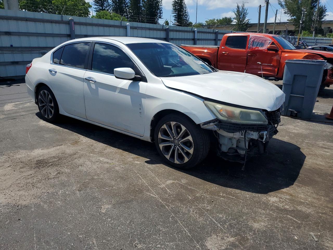 2013 Honda Accord Sport White vin: 1HGCR2F51DA233291