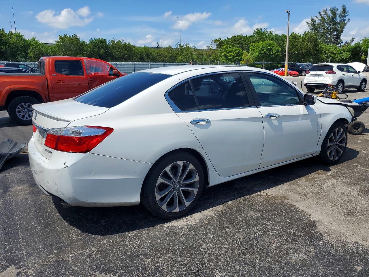 2013 Honda Accord Sport White vin: 1HGCR2F51DA233291