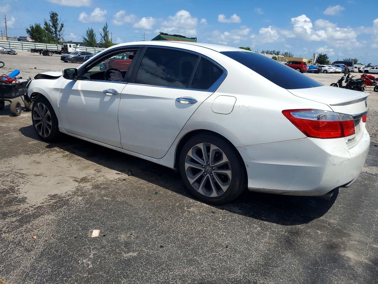 2013 Honda Accord Sport White vin: 1HGCR2F51DA233291