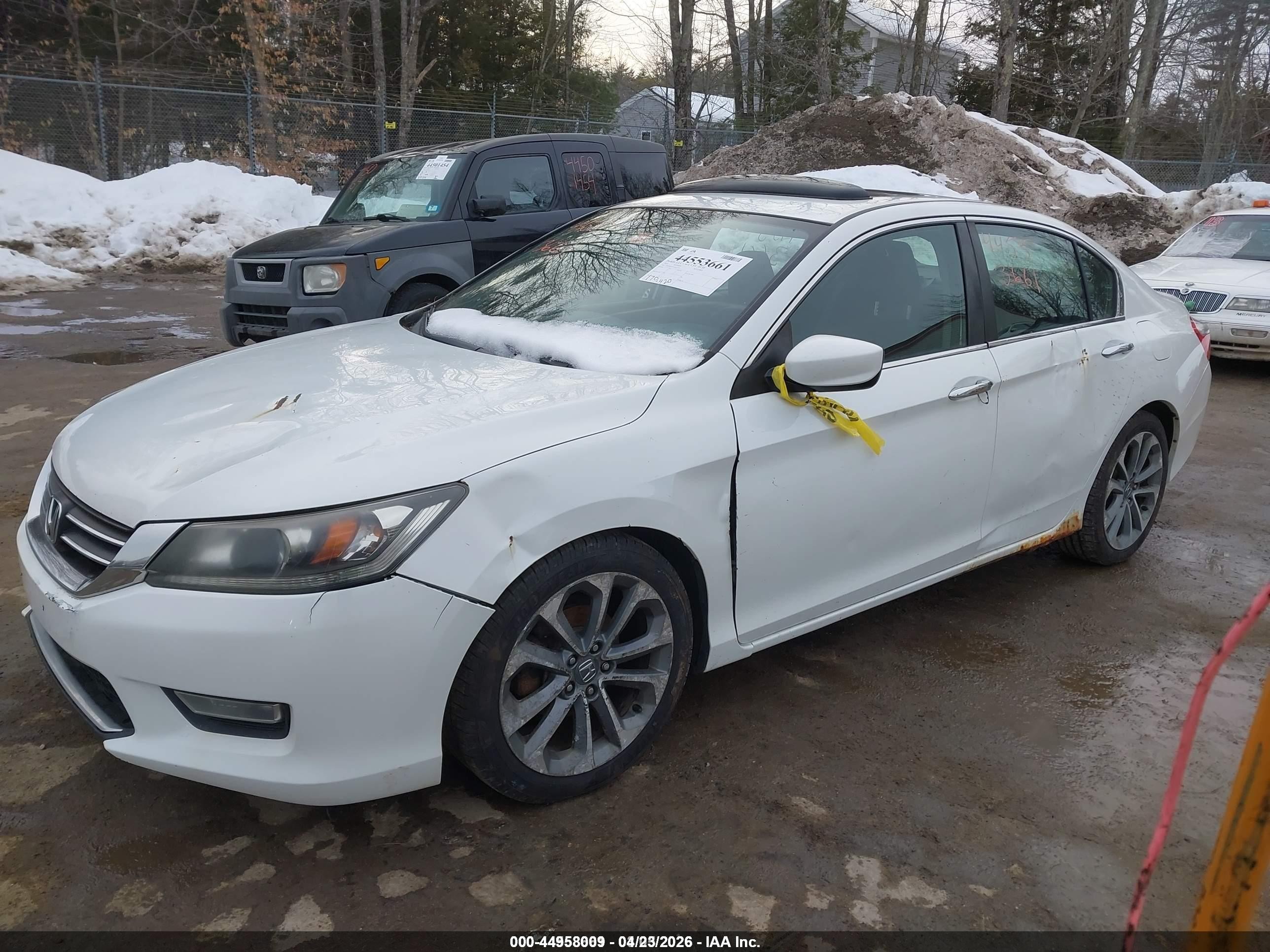 2013 Honda Accord Sport White vin: 1HGCR2F51DA233372