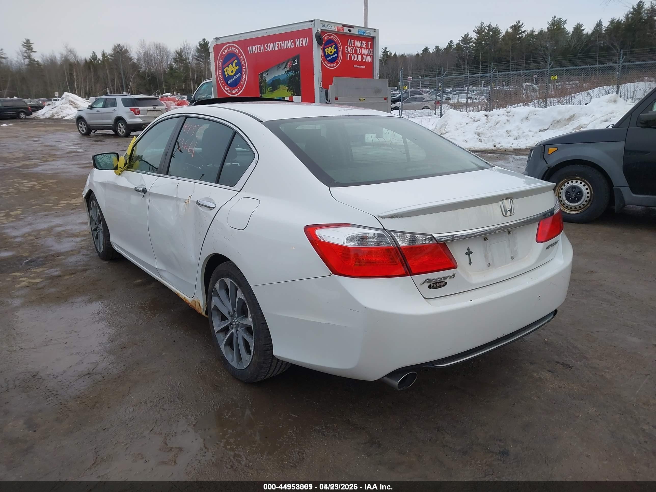 2013 Honda Accord Sport White vin: 1HGCR2F51DA233372