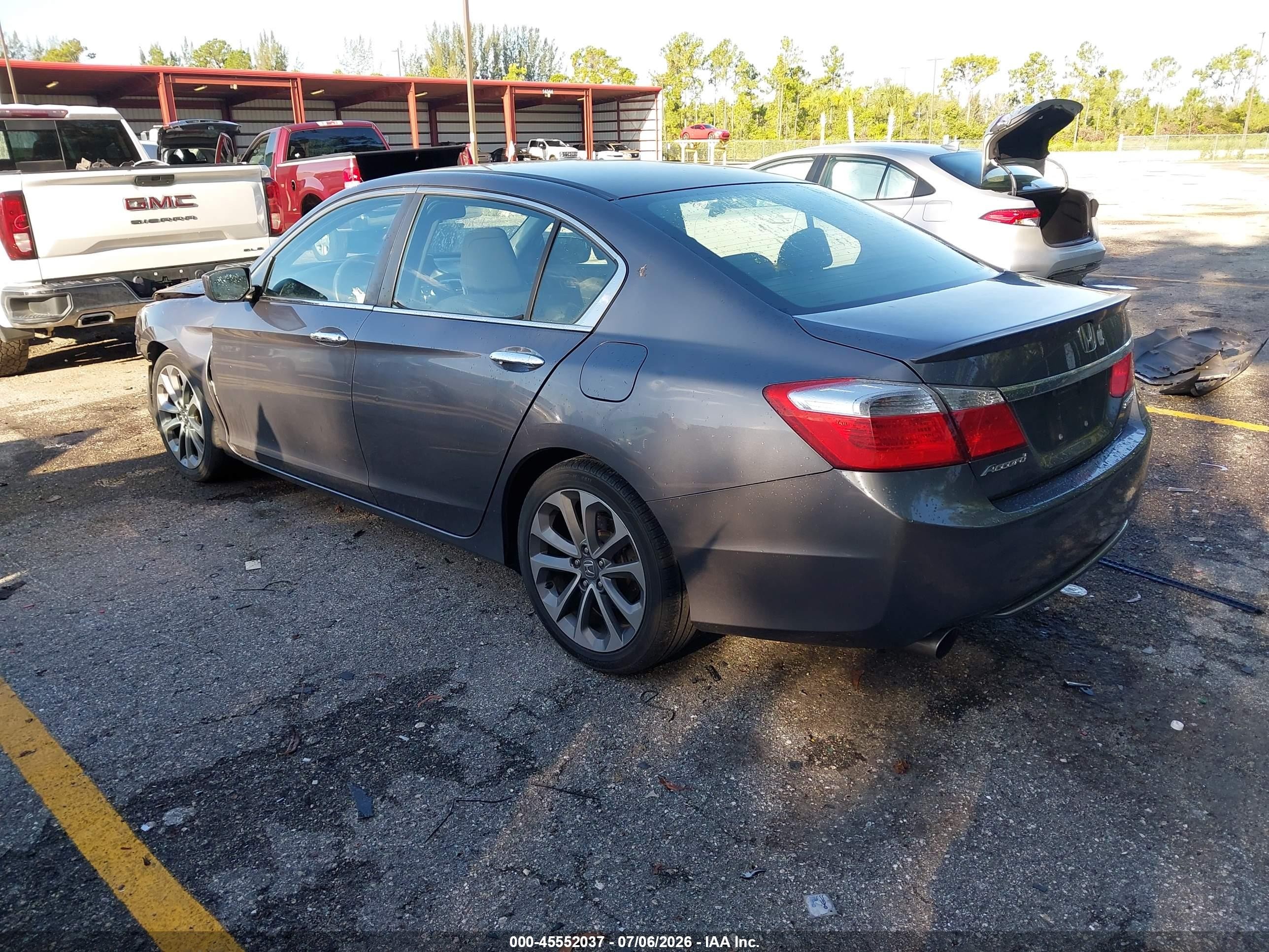 2013 Honda Accord Sport Gray vin: 1HGCR2F51DA252441