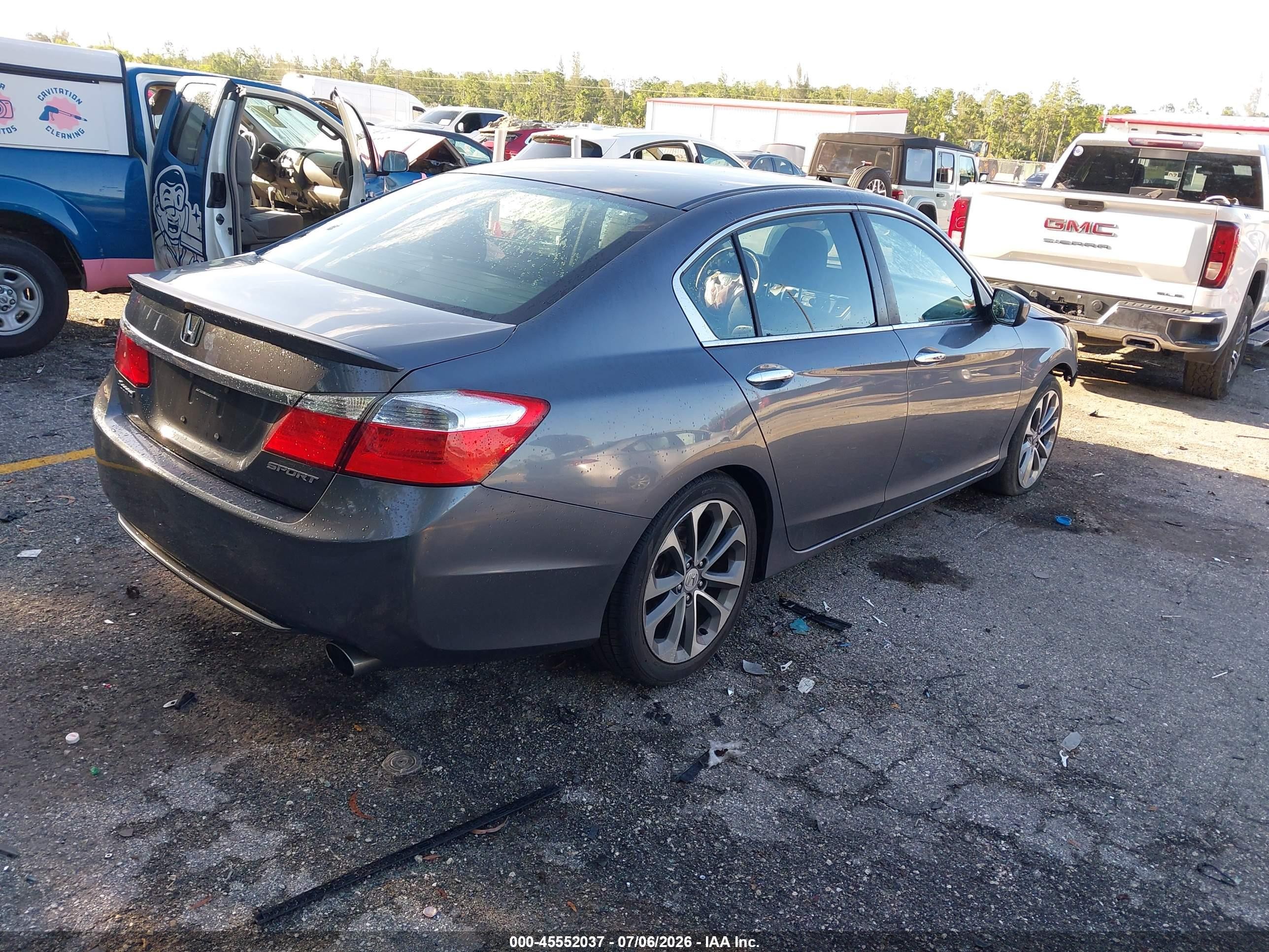 2013 Honda Accord Sport Gray vin: 1HGCR2F51DA252441