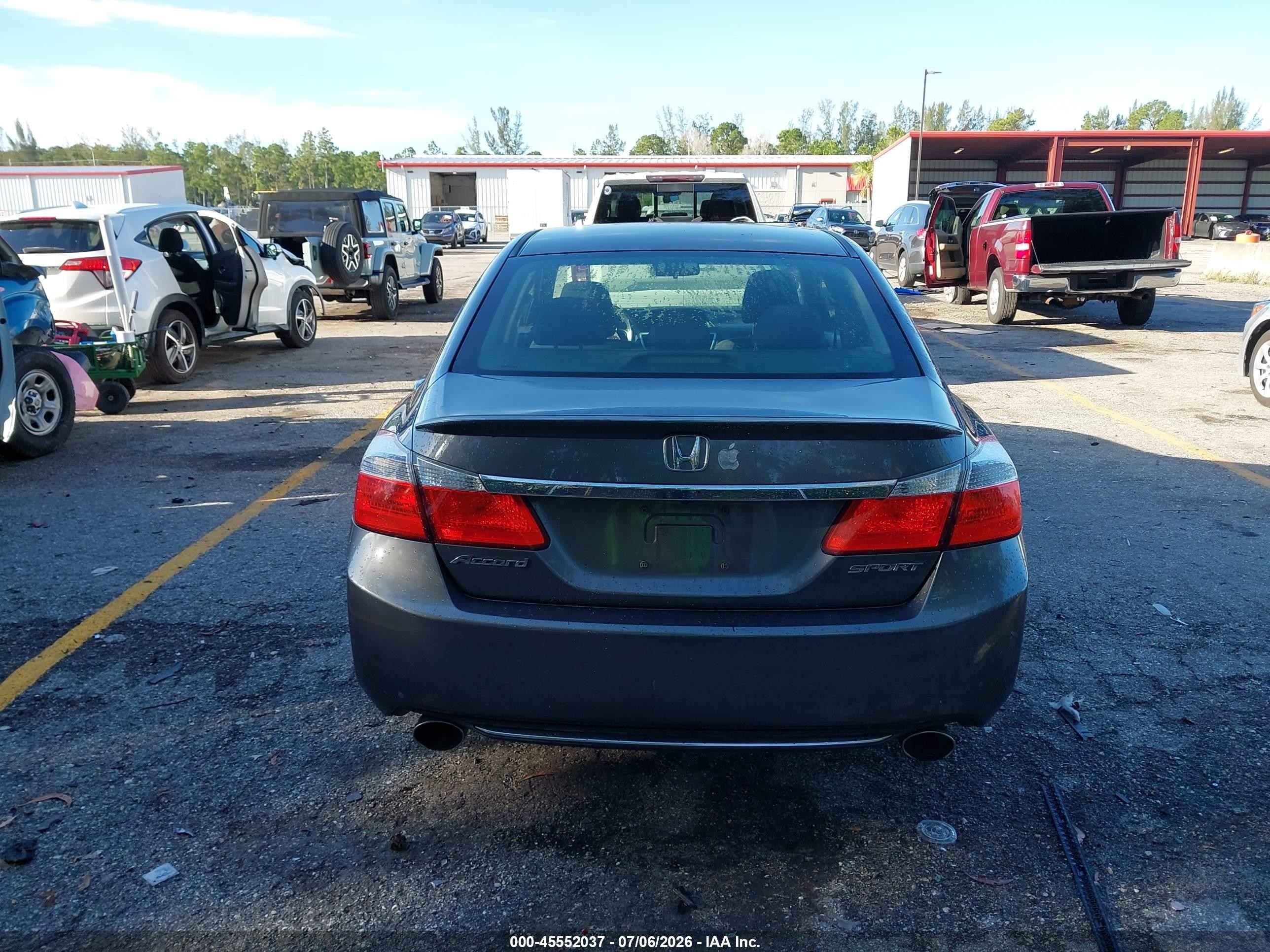 2013 Honda Accord Sport Gray vin: 1HGCR2F51DA252441