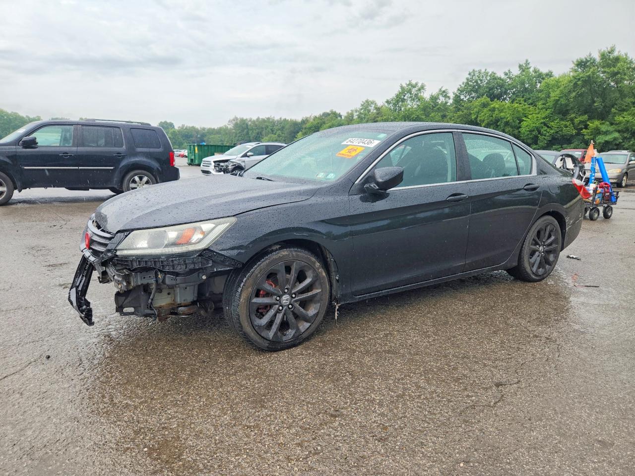 2014 Honda Accord Sport Черный vin: 1HGCR2F51EA013585