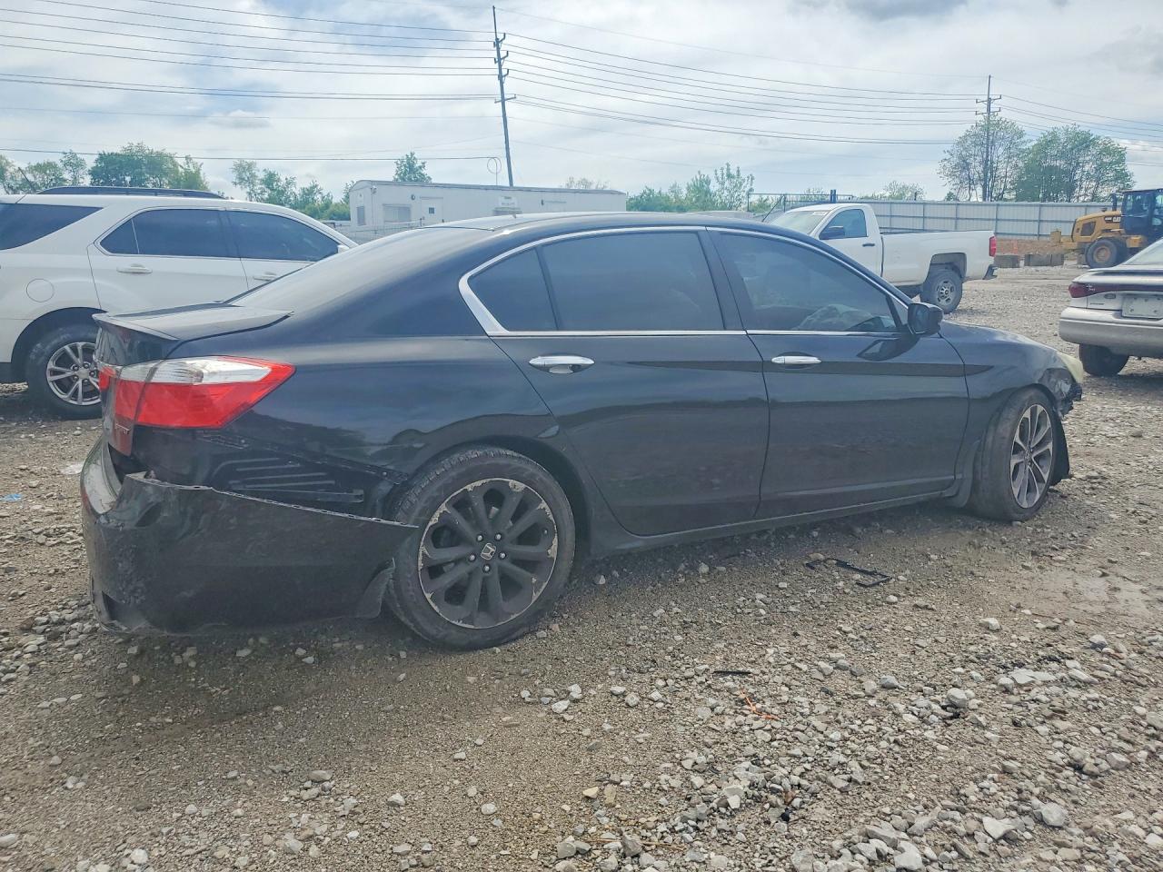 2015 Honda Accord Sport Черный vin: 1HGCR2F51FA020148