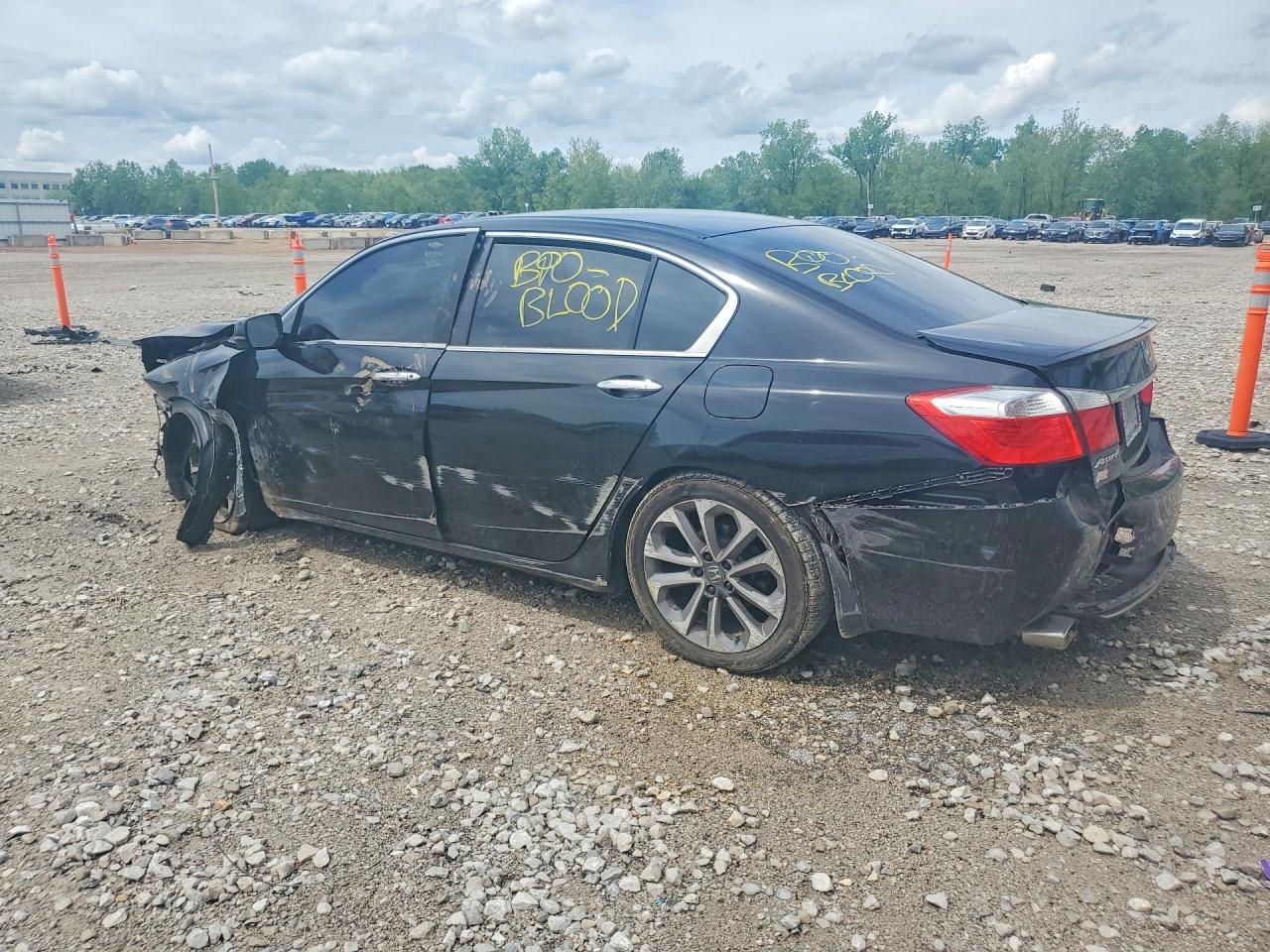 2015 Honda Accord Sport Черный vin: 1HGCR2F51FA020148