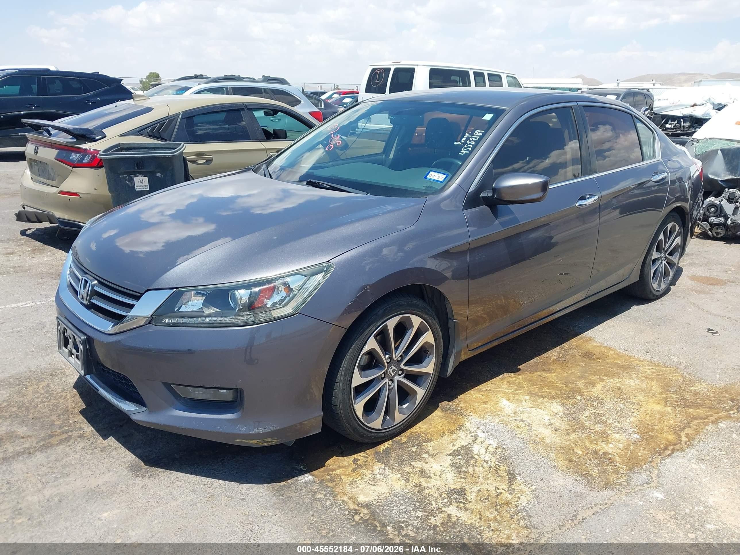 2015 Honda Accord Sport Gray vin: 1HGCR2F51FA047415