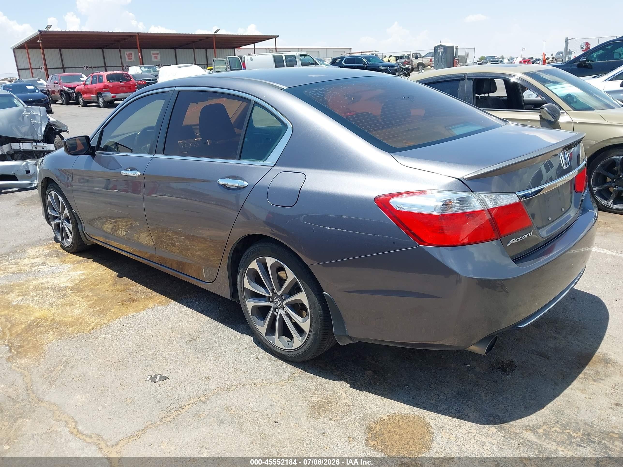 2015 Honda Accord Sport Gray vin: 1HGCR2F51FA047415