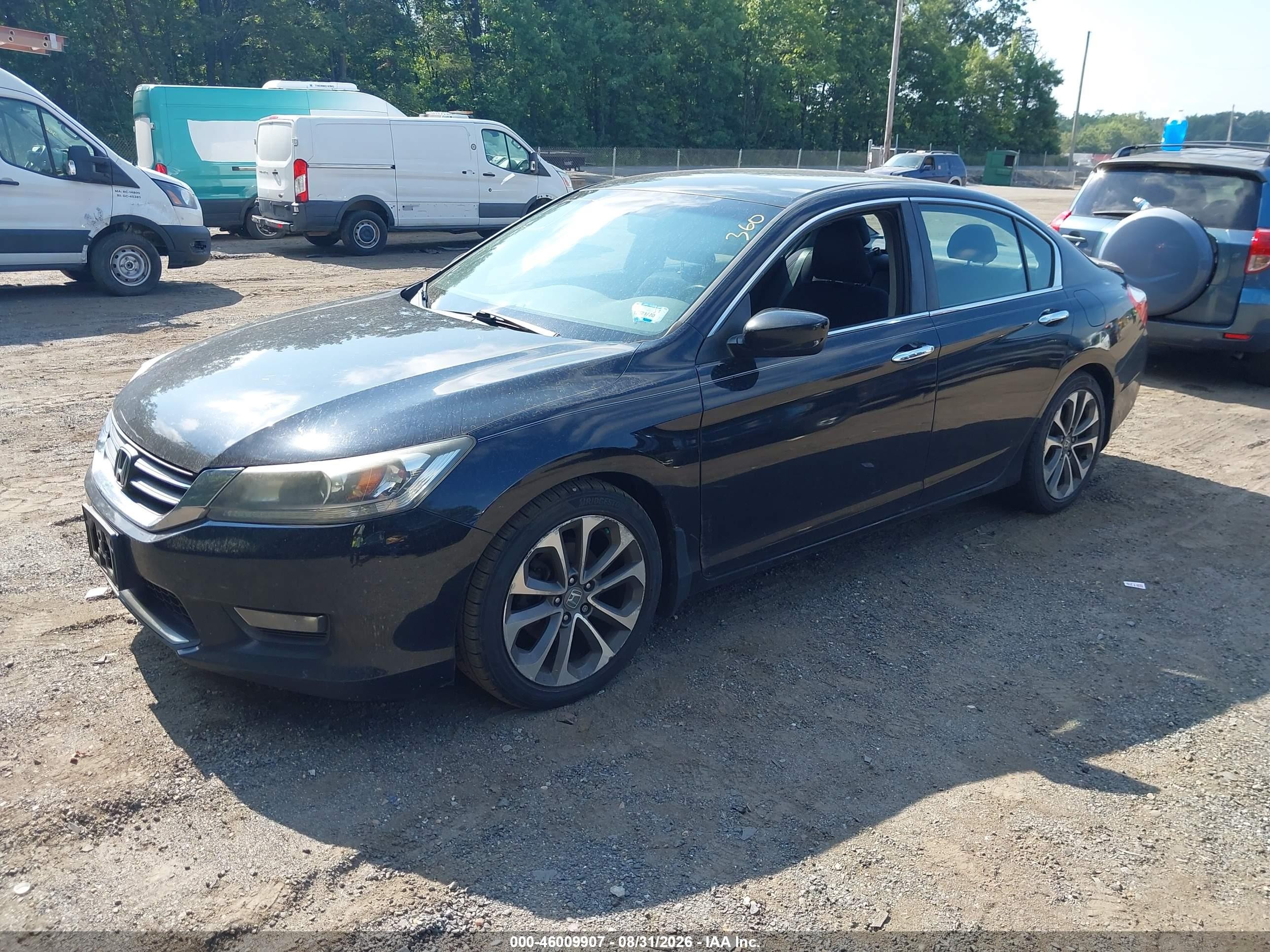 2015 Honda Accord Sport Черный vin: 1HGCR2F51FA061928