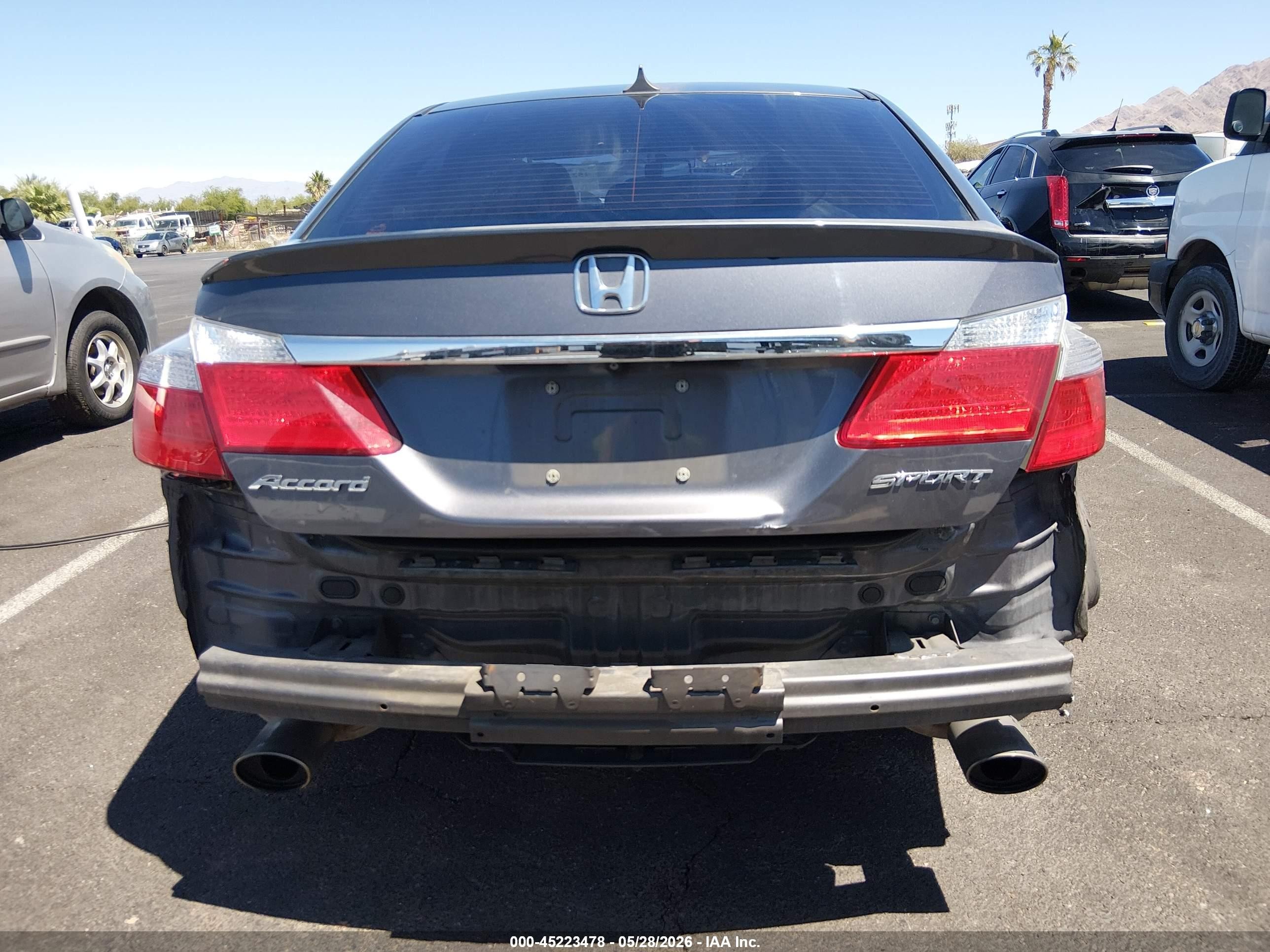 2015 Honda Accord Sport Gray vin: 1HGCR2F51FA109072