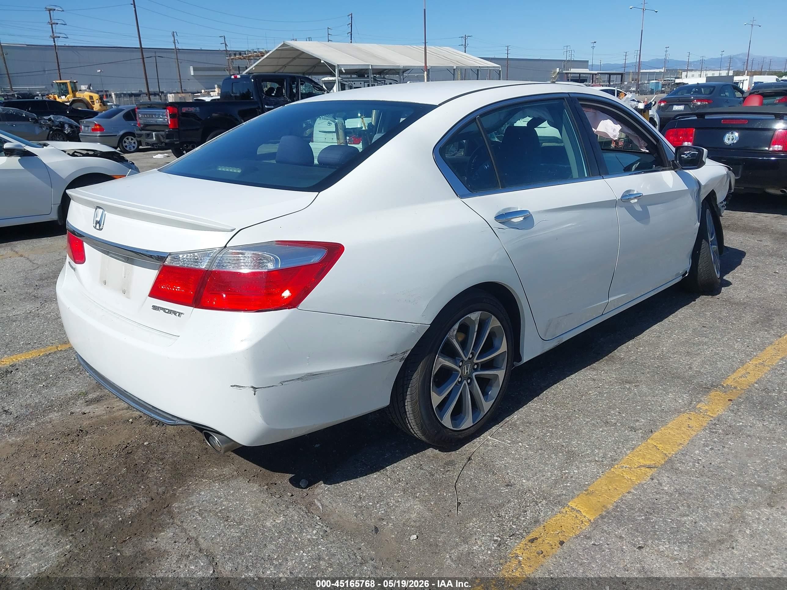 2015 Honda Accord Sport Белый vin: 1HGCR2F51FA144470