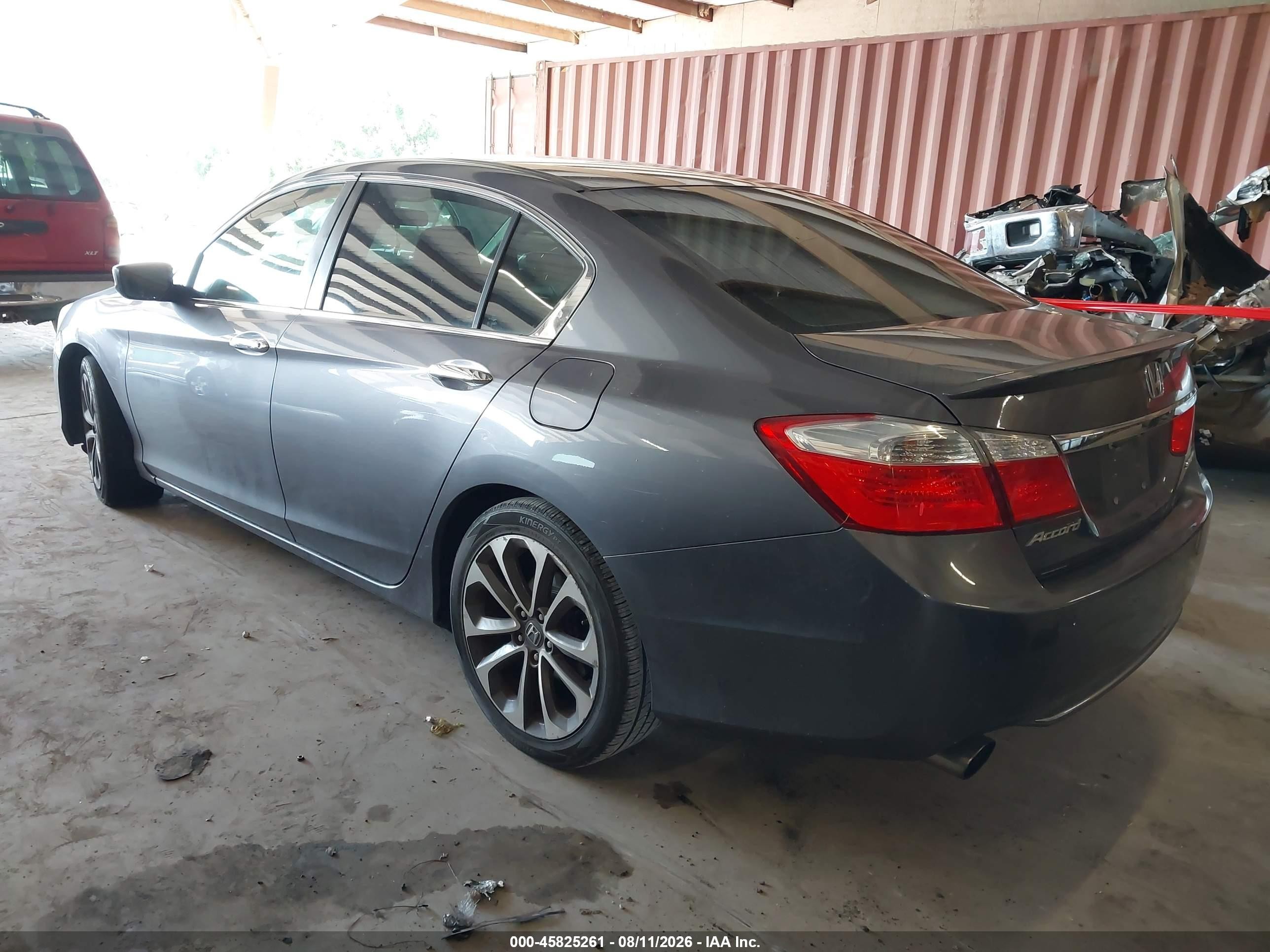 2015 Honda Accord Sport Gray vin: 1HGCR2F51FA164282
