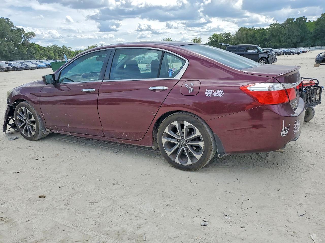 2015 Honda Accord Sport Burgundy vin: 1HGCR2F51FA164489
