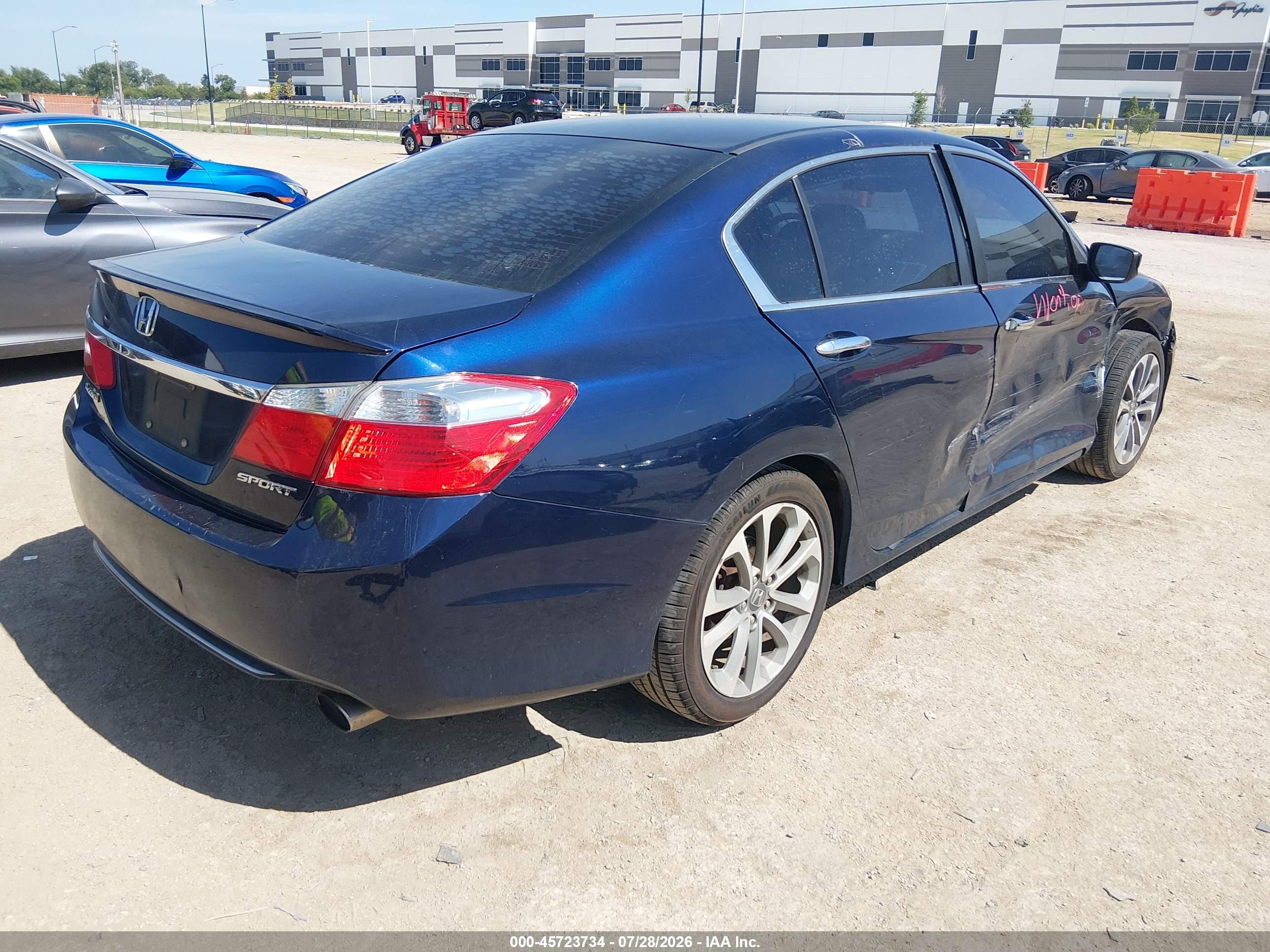 2015 Honda Accord Sport Blue vin: 1HGCR2F51FA166498