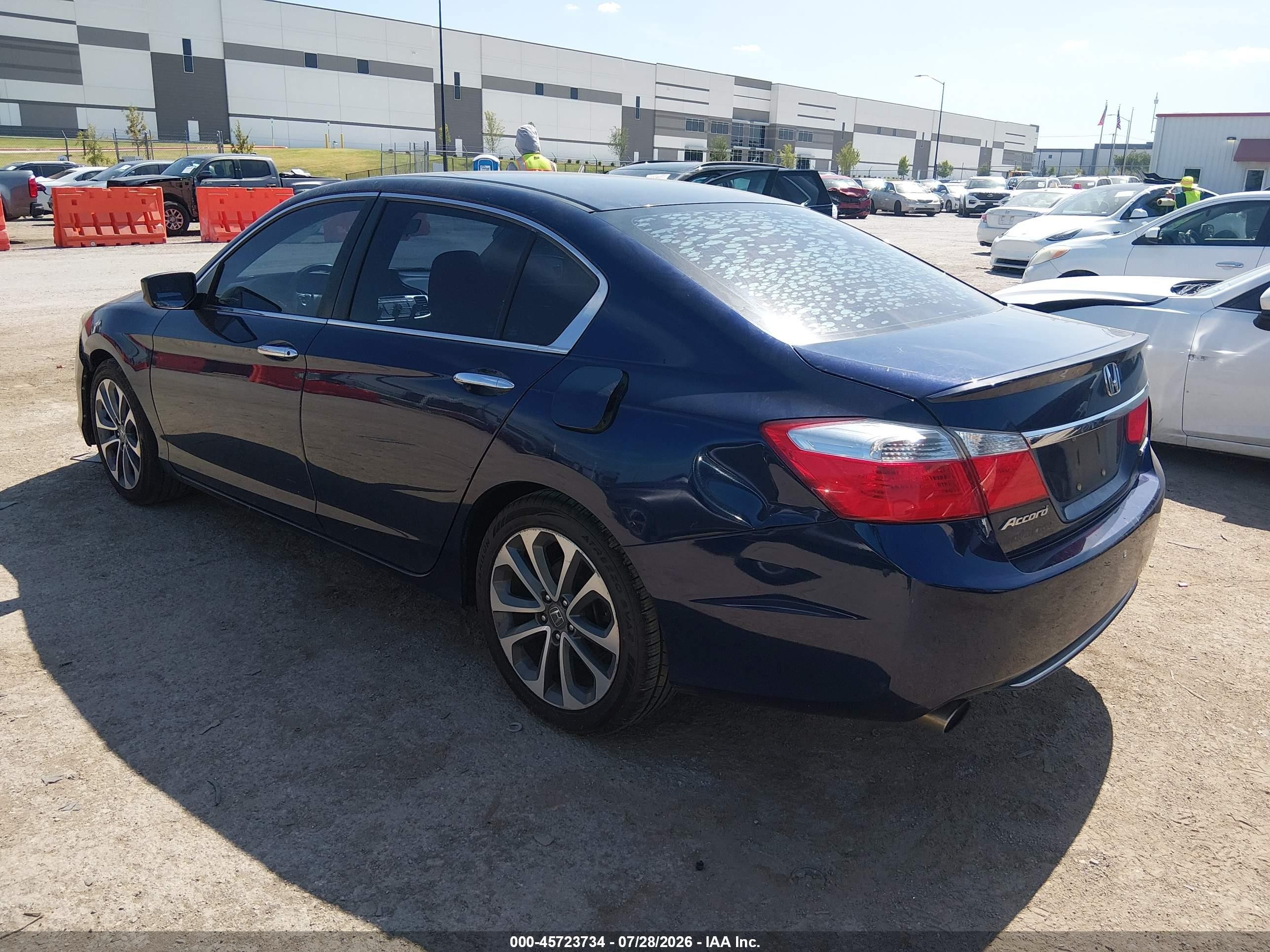 2015 Honda Accord Sport Blue vin: 1HGCR2F51FA166498