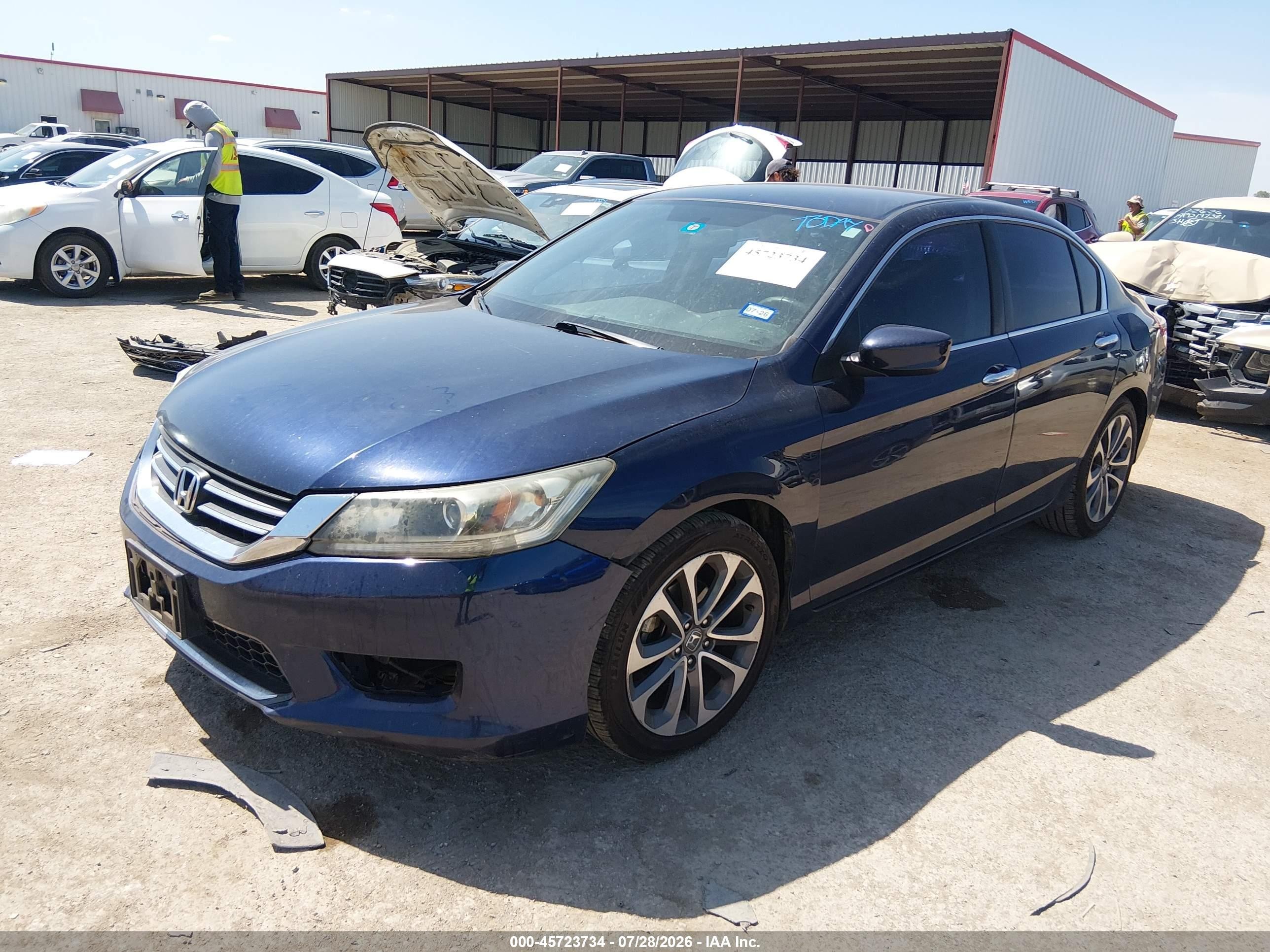 2015 Honda Accord Sport Blue vin: 1HGCR2F51FA166498