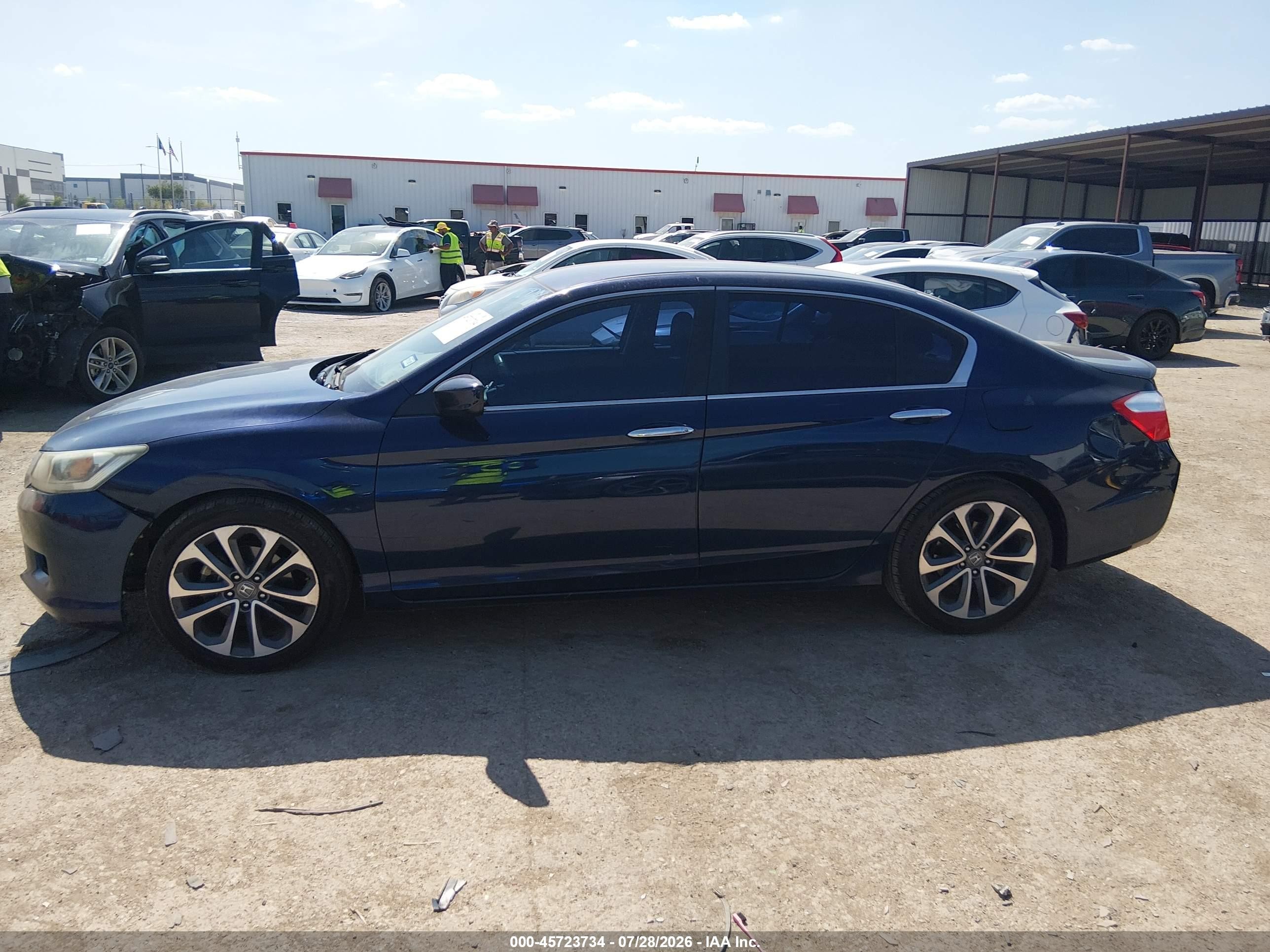 2015 Honda Accord Sport Blue vin: 1HGCR2F51FA166498