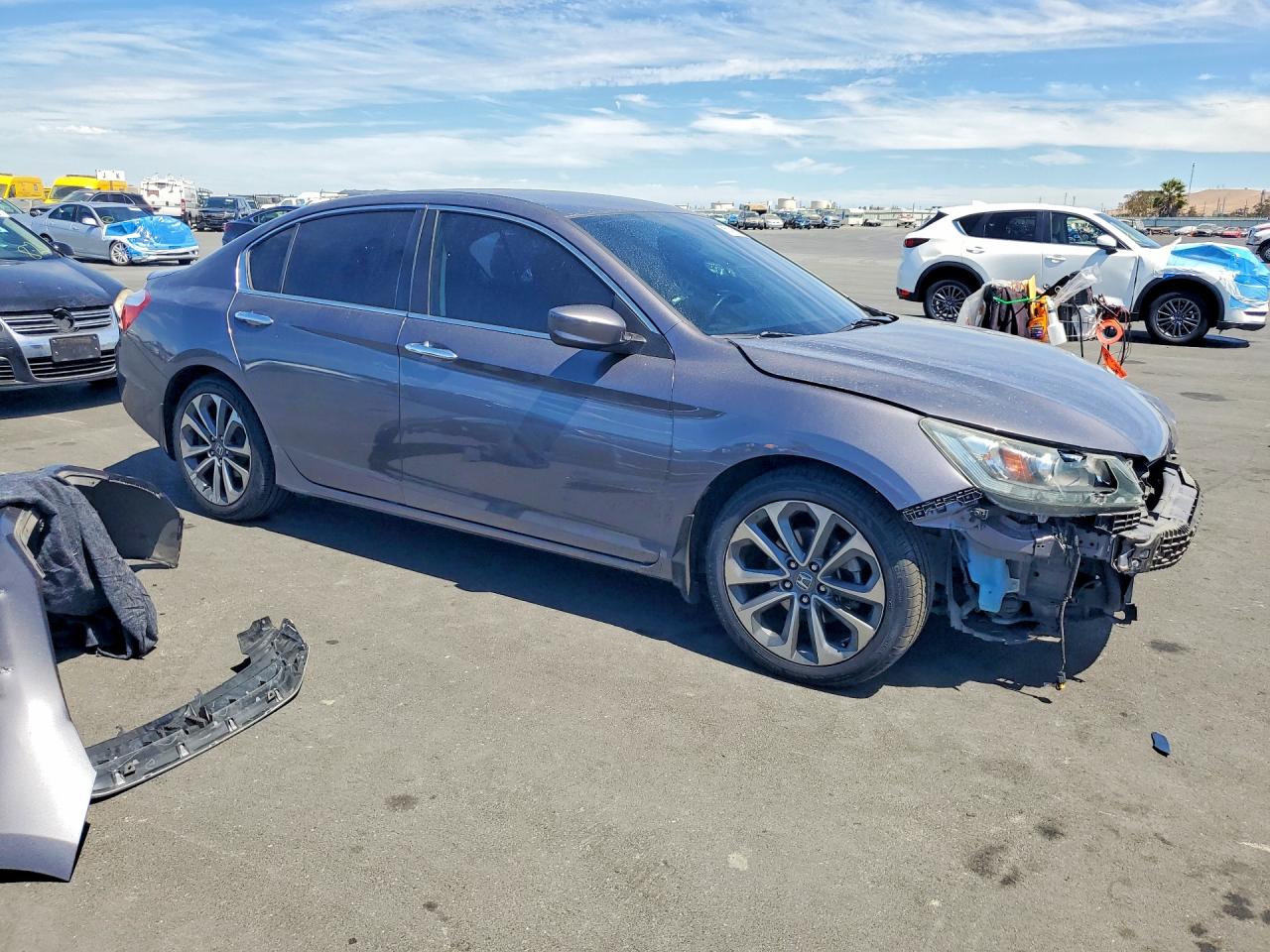 2015 Honda Accord Sport Gray vin: 1HGCR2F51FA180725