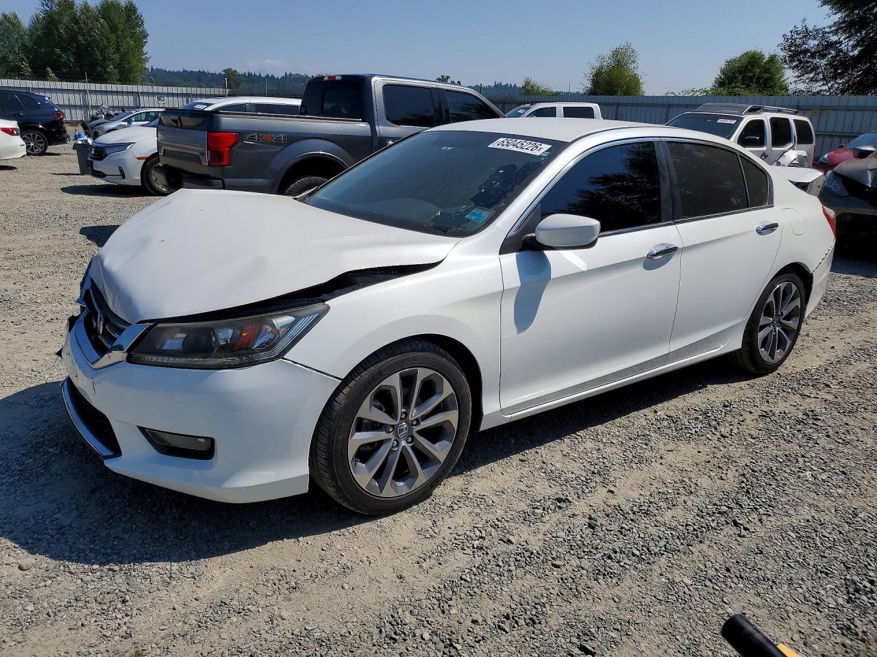 2015 Honda Accord Sport White vin: 1HGCR2F51FA193717