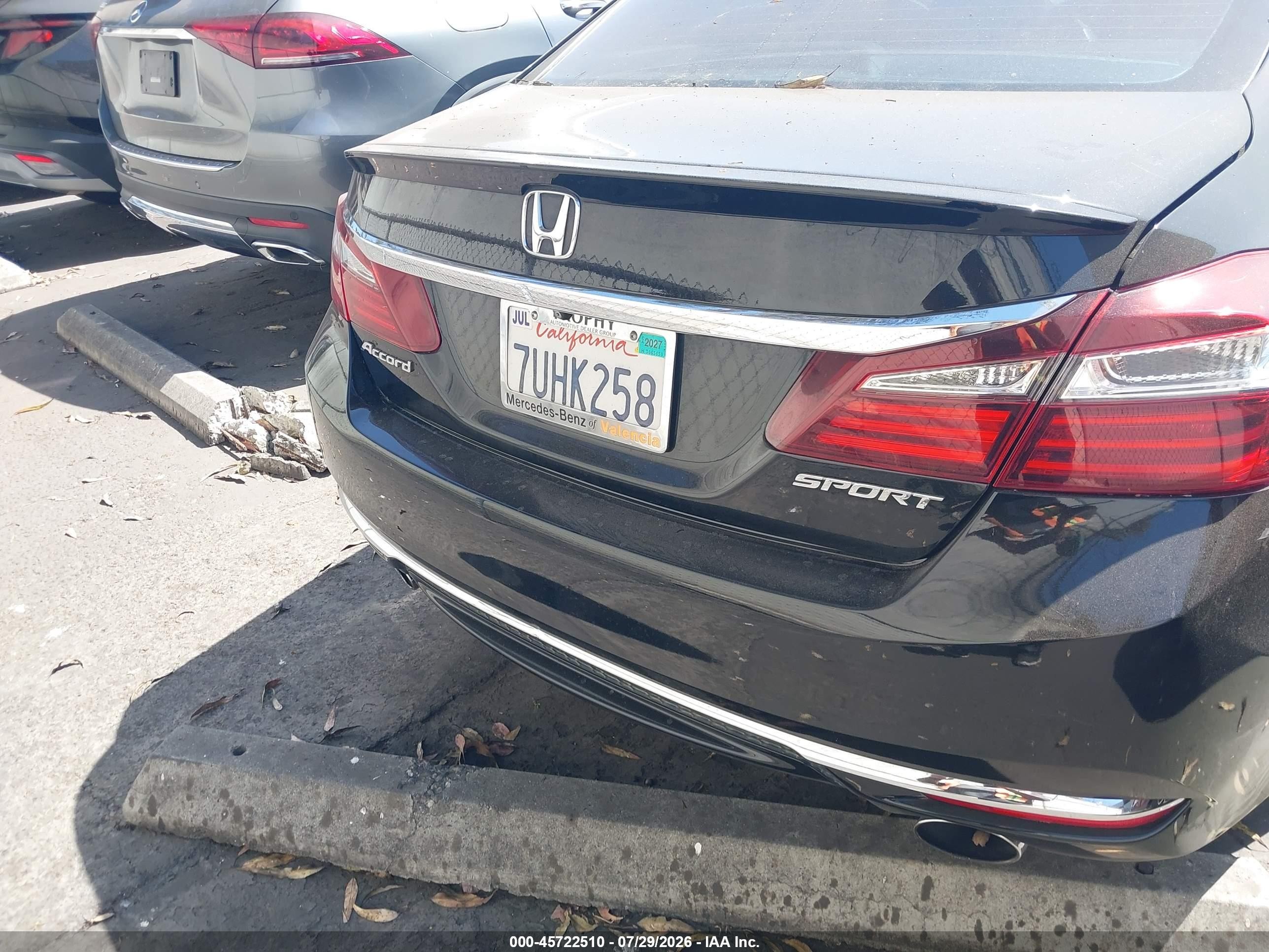 2016 Honda Accord Sport Black vin: 1HGCR2F51GA227138