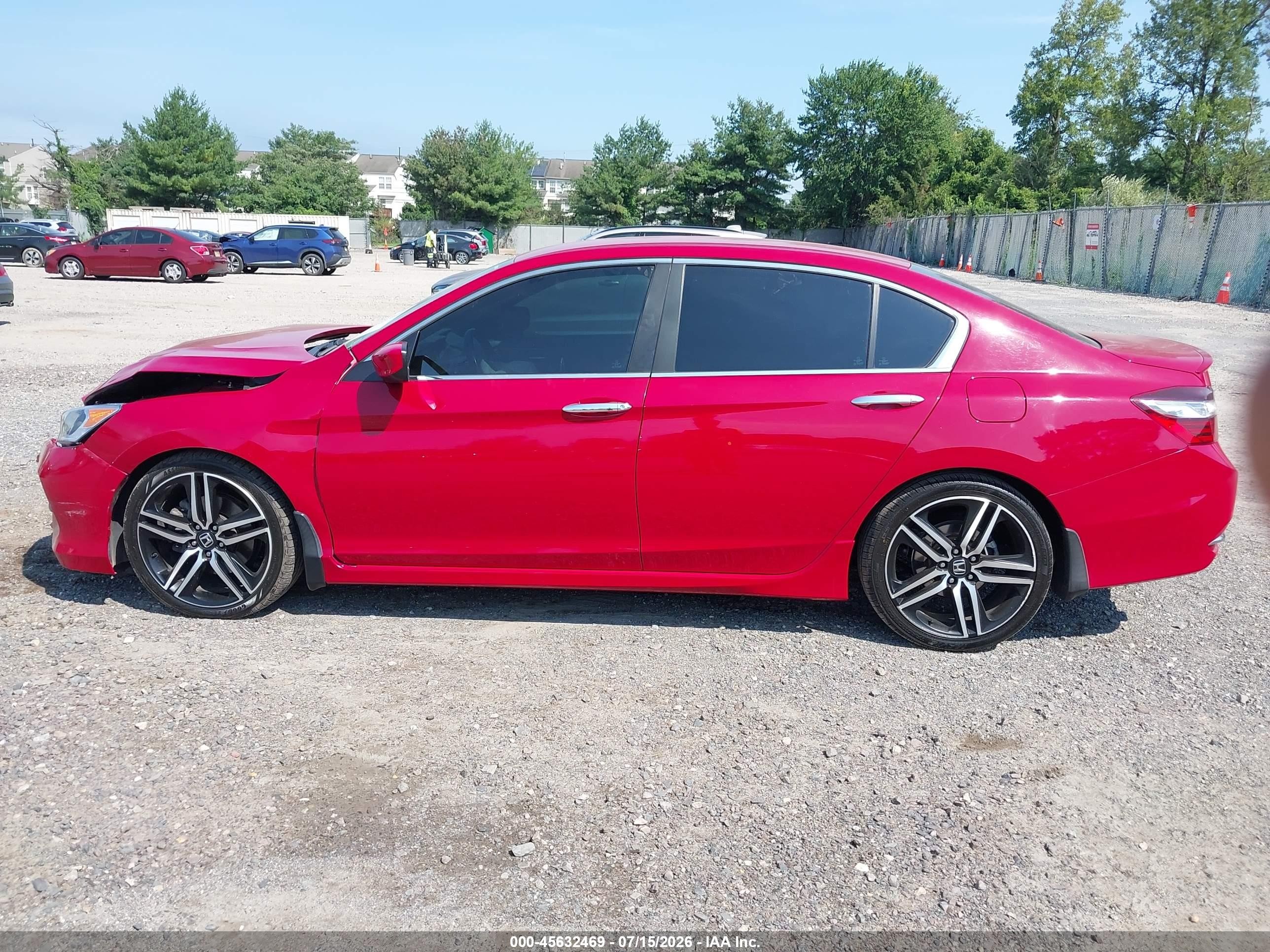 2016 Honda Accord Sport Red vin: 1HGCR2F51GA241282