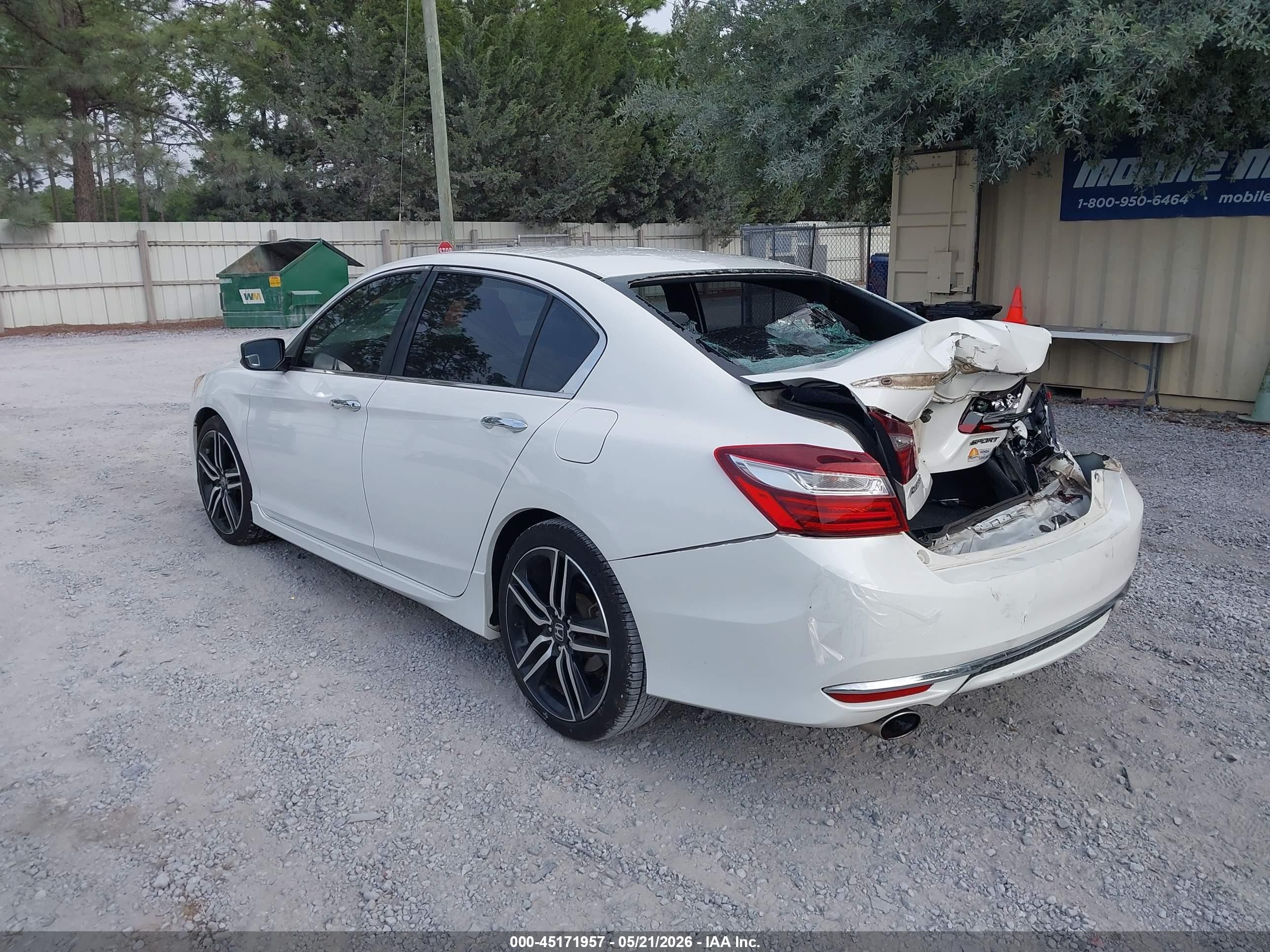 2017 Honda Accord Sport Белый vin: 1HGCR2F51HA287793